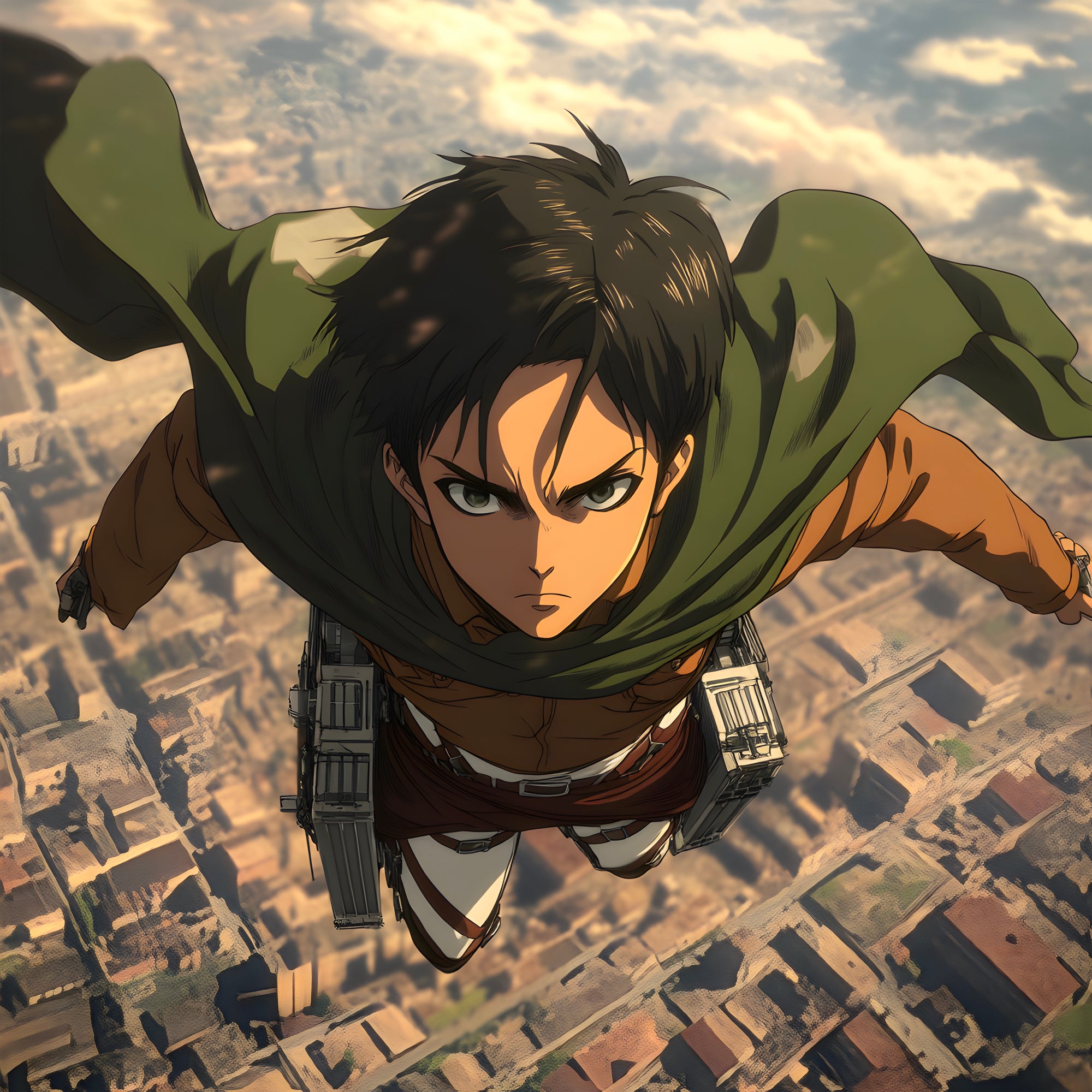 Tableau Attaque Des Titans Vol Vers La Liberté - Cadre Mural - Fabulartz.fr