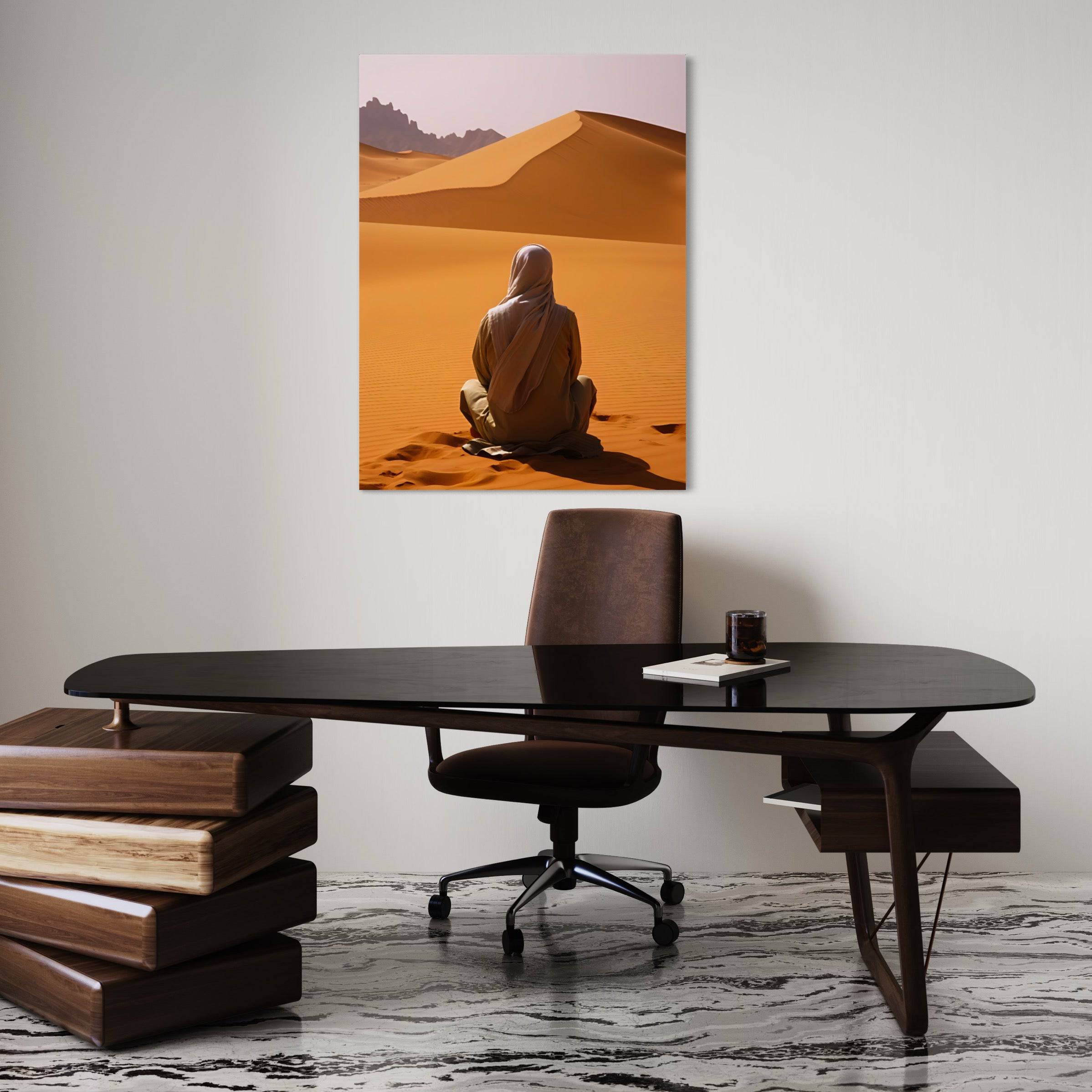 Moment de Paix Désertique - Tableau Oriental - Fabulartz.fr