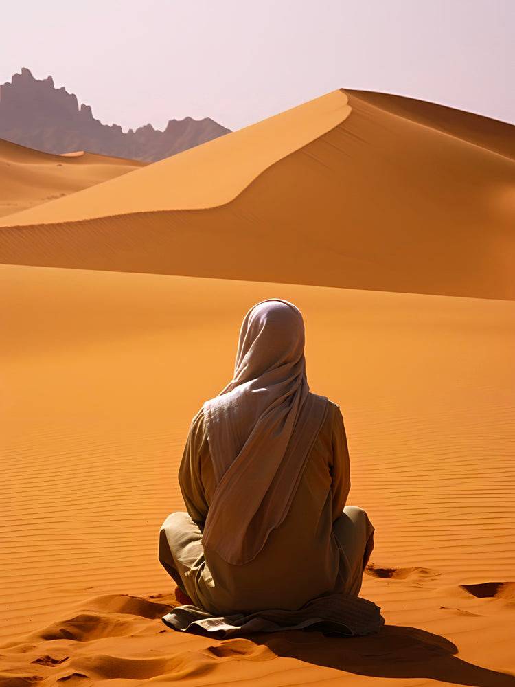 Moment de Paix Désertique - Tableau Oriental - Fabulartz.fr 