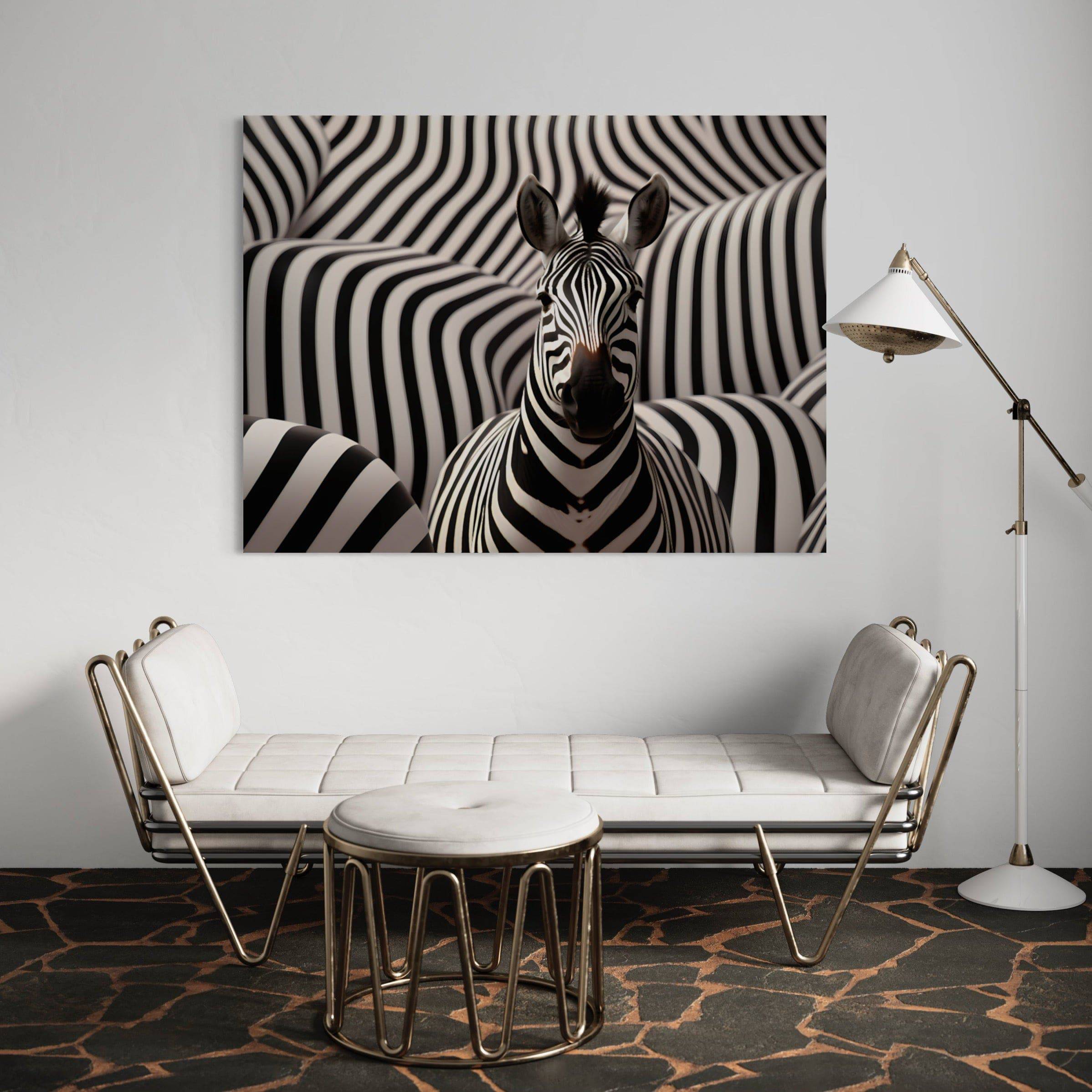Monochrome Majesty - Tableau Zèbre - Fabulartz.fr