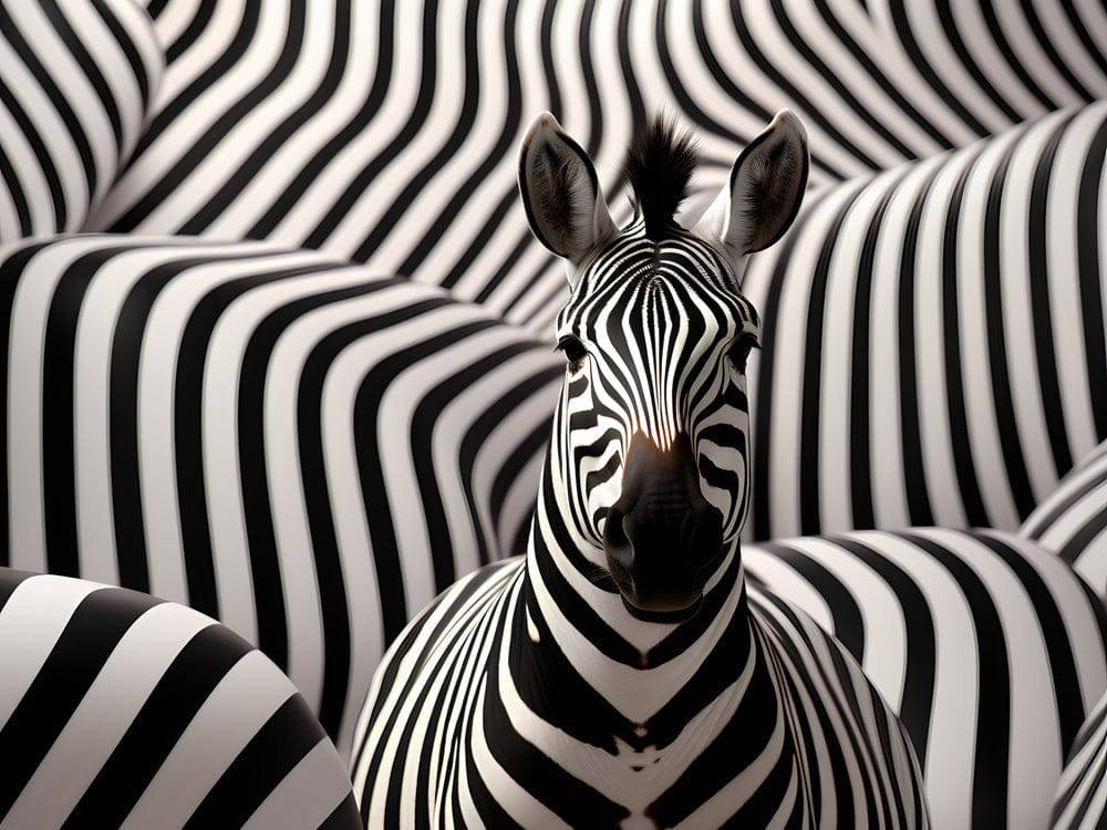Monochrome Majesty - Tableau Zèbre - Fabulartz.fr