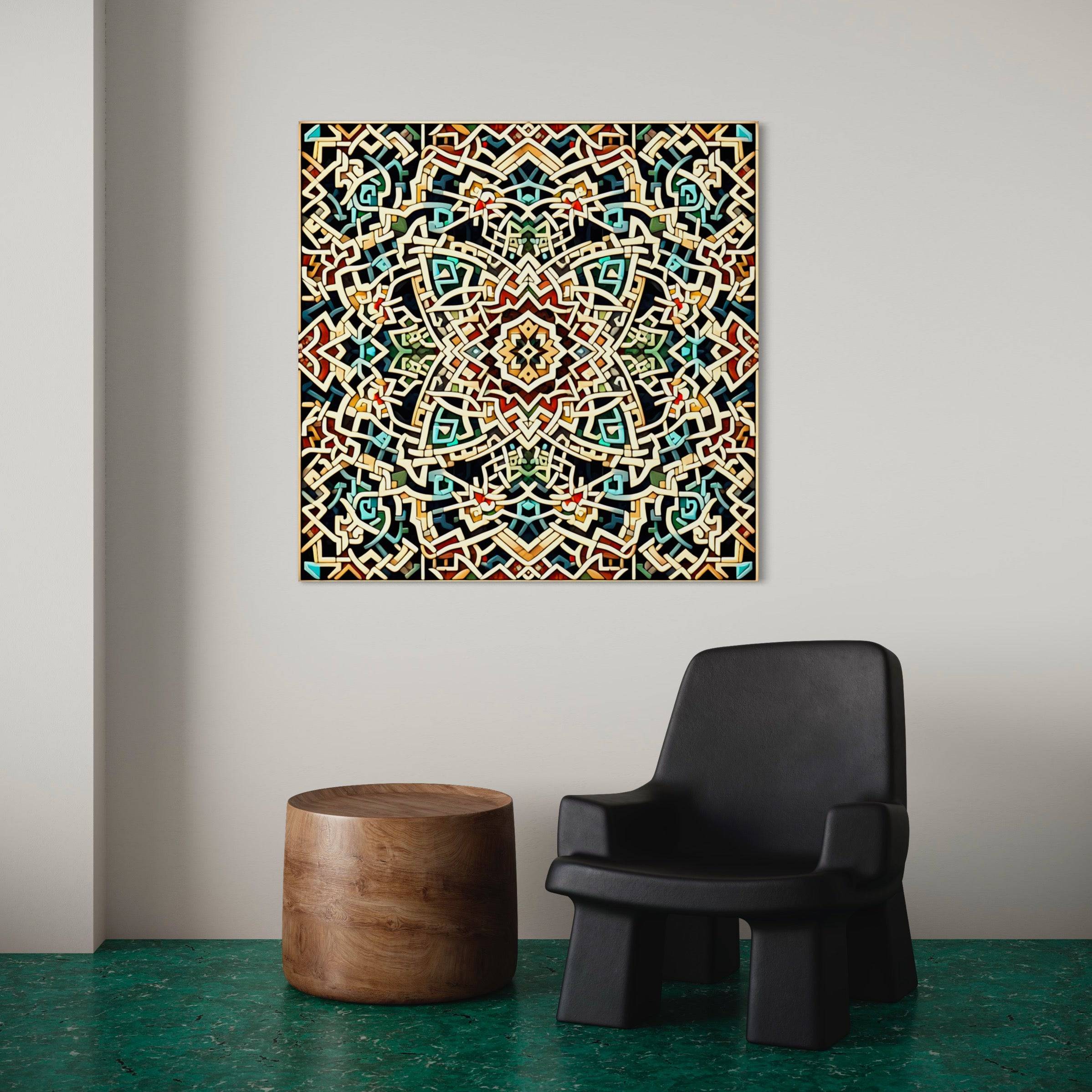 Mosaïque Contemporaine d'Inspirations Anciennes - Tableau Oriental - Fabulartz.fr