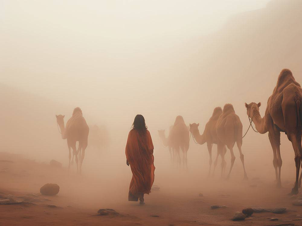 Mystical Morning Stroll - Tableau du désert - Fabulartz.fr