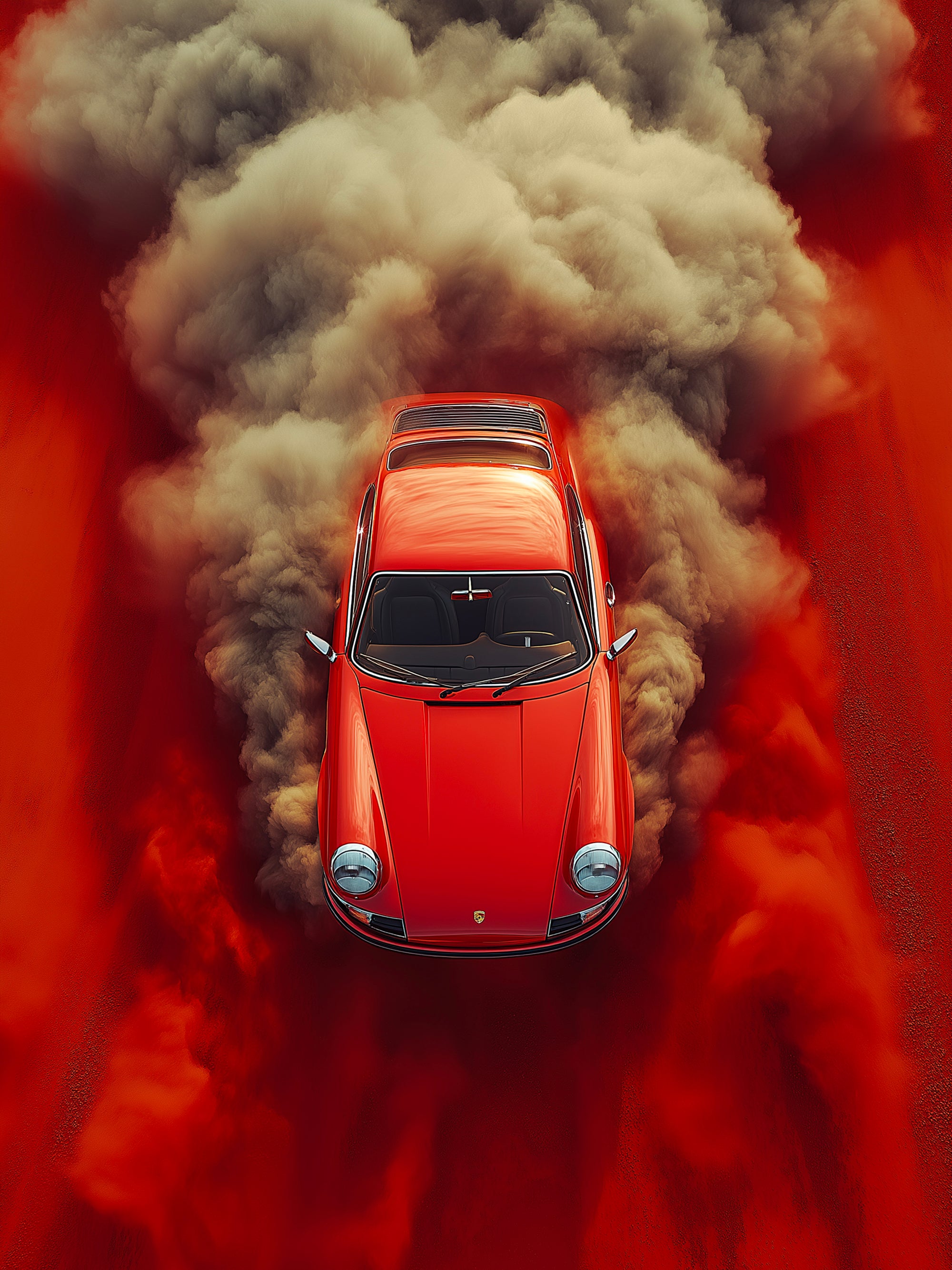 Tableau Porsche En Action Rouge – Décoration Murale Design - Fabulartz.fr