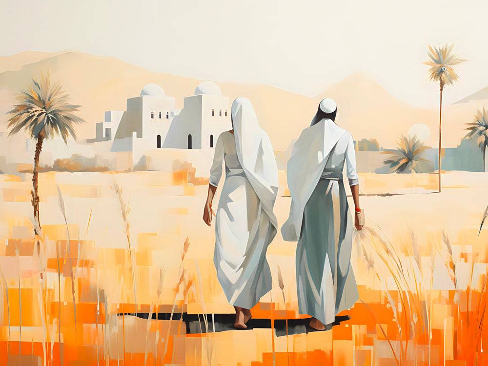 Œuvre d'Art de la Vie Désertique - Tableau Oriental - Fabulartz.fr