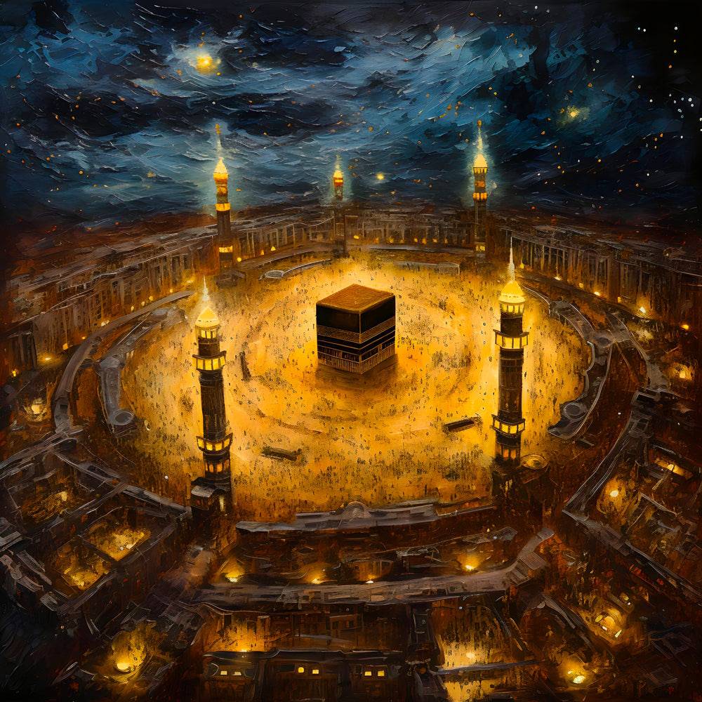 Œuvre d'Art Immersive de la Grande Mosquée - Tableau Islam - Fabulartz.fr 