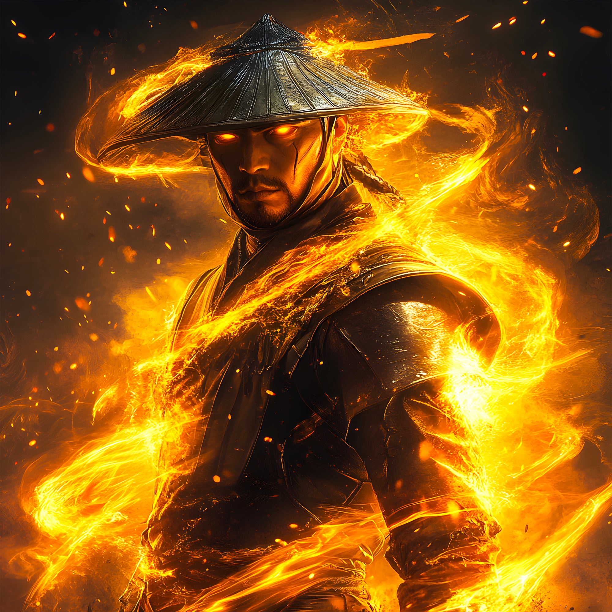 Tableau Mortal Kombat Raiden Maître de la Foudre - Déco Murale - Fabulartz.fr