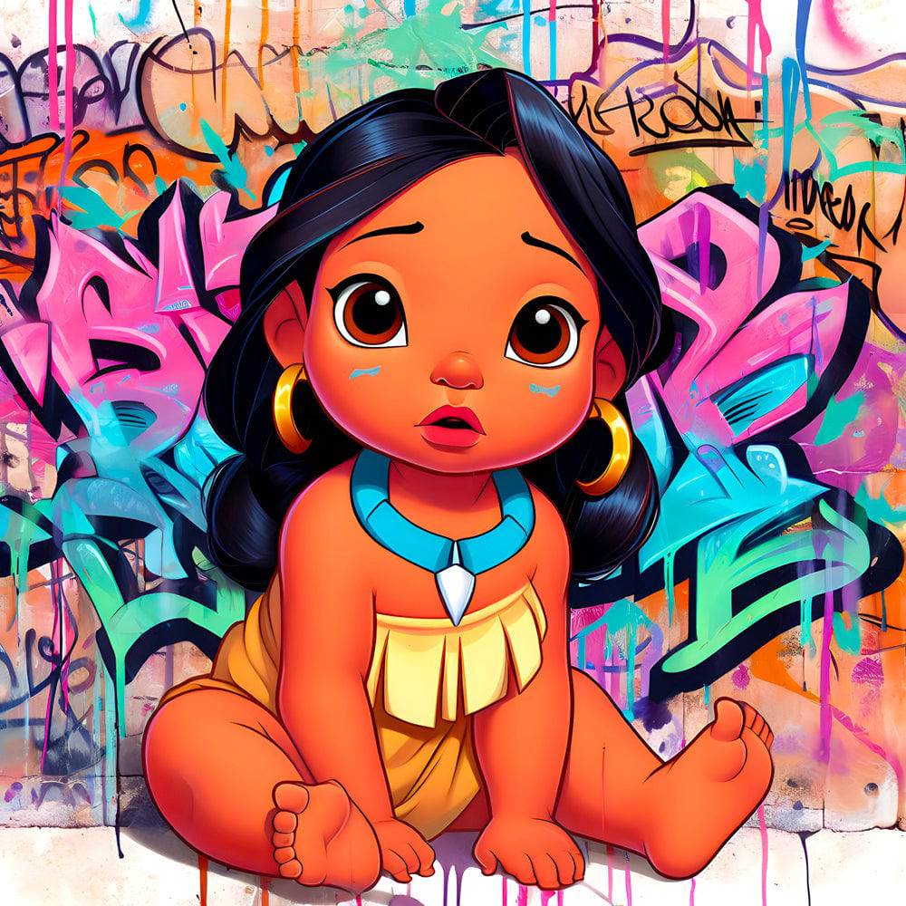 Original Baby Pocahontas - Tableau Enfant - Fabulartz.fr
