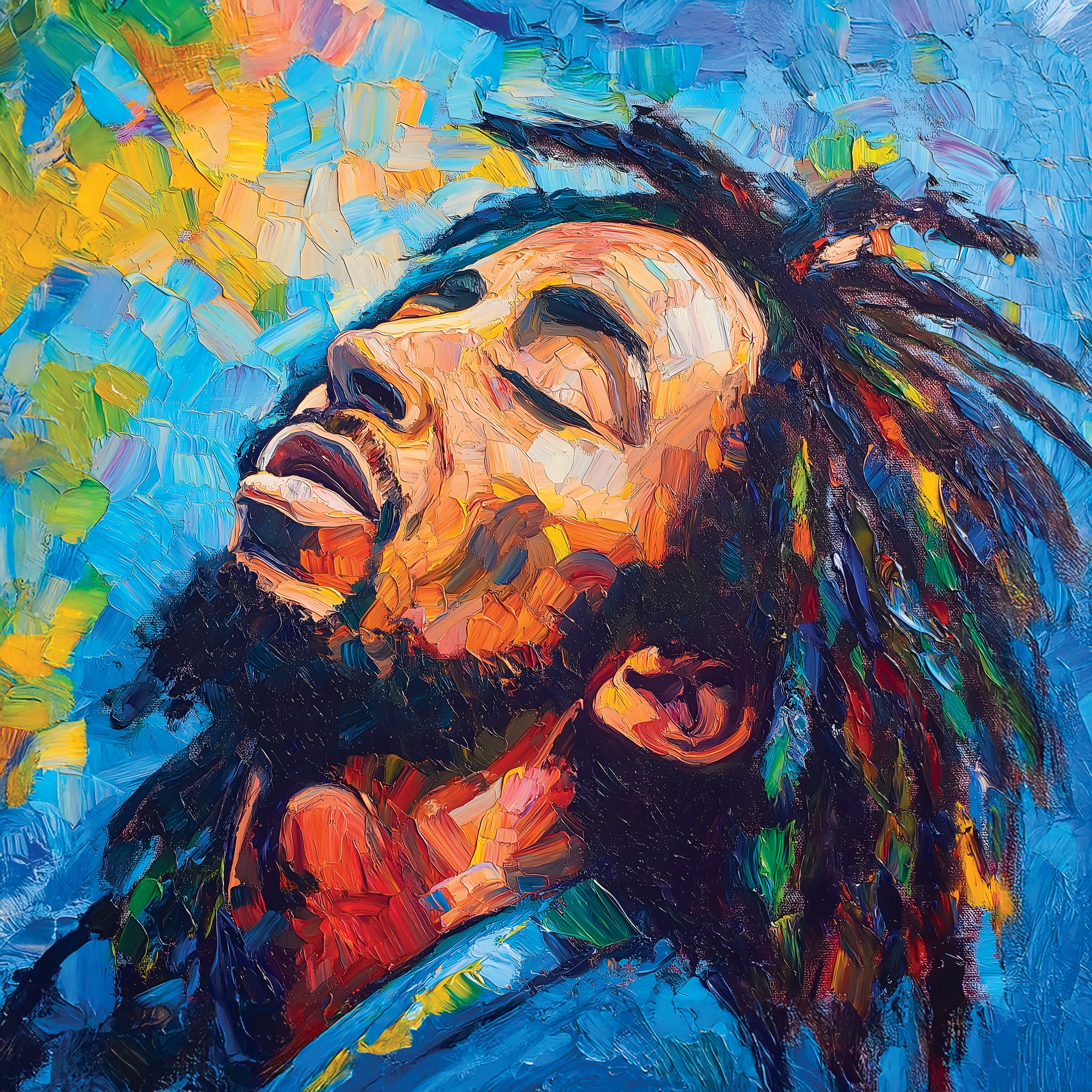 Tableau Bob Marley Inspiration Tropicale - Décoration Murale Design - Fabulartz.fr