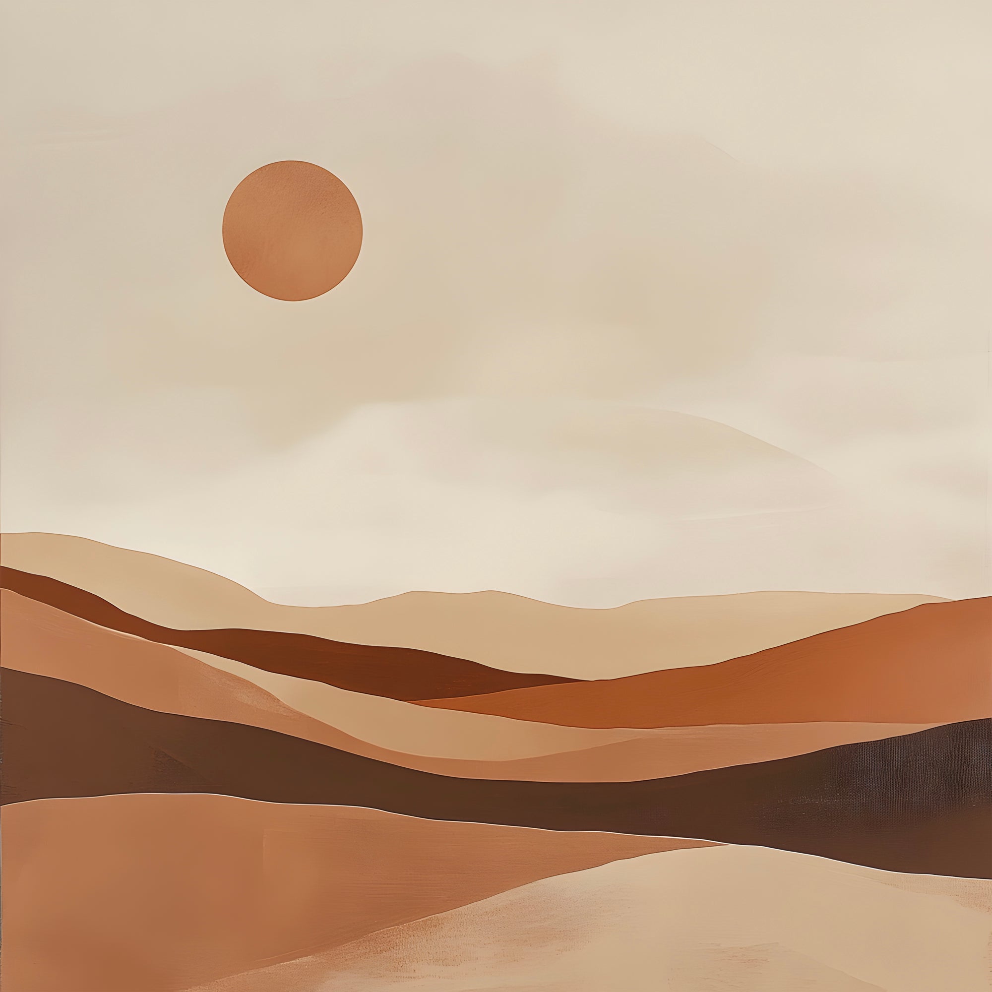 Tableau Abstrait - Horizon Terrestre