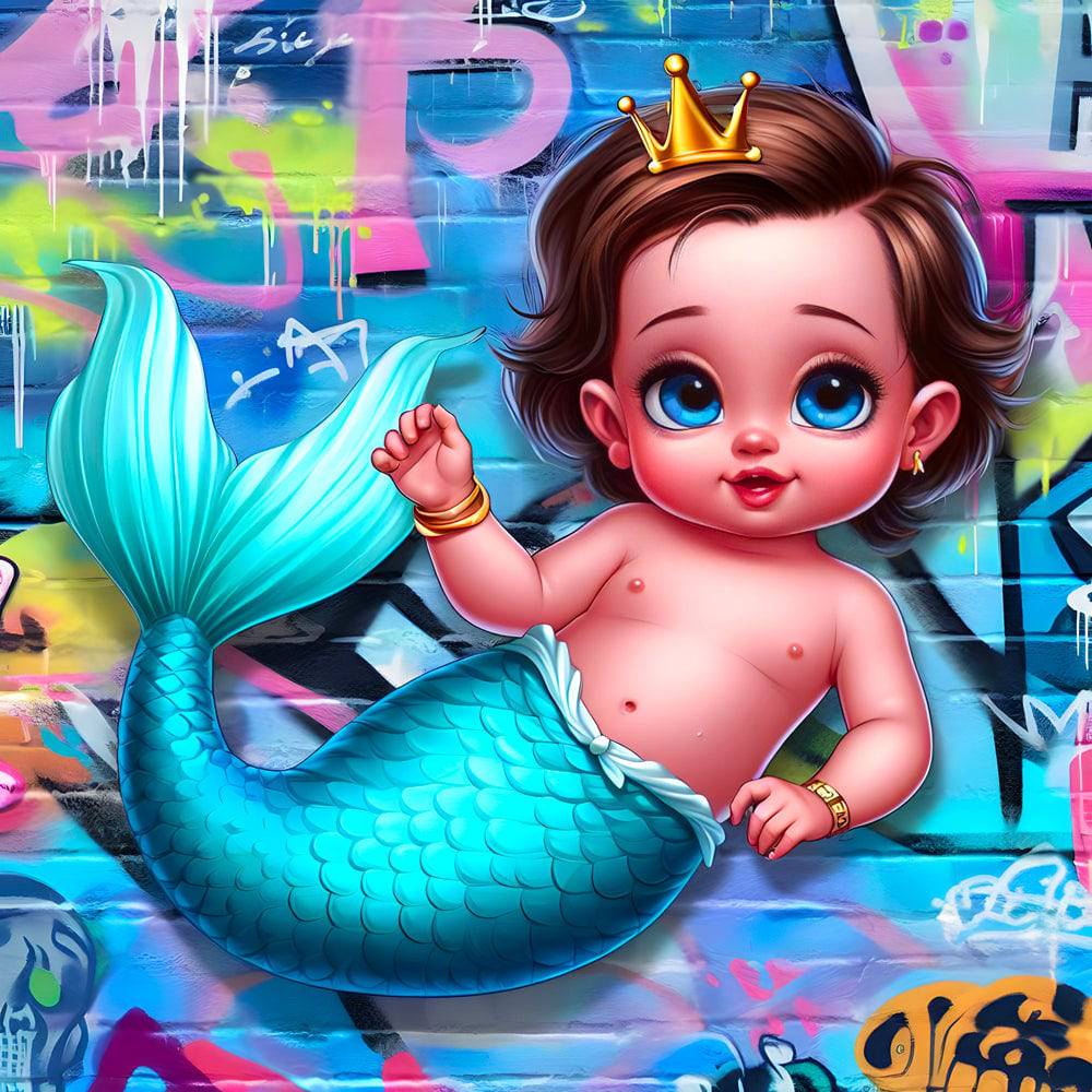 Petite Sirène - Tableau Enfant - Fabulartz.fr