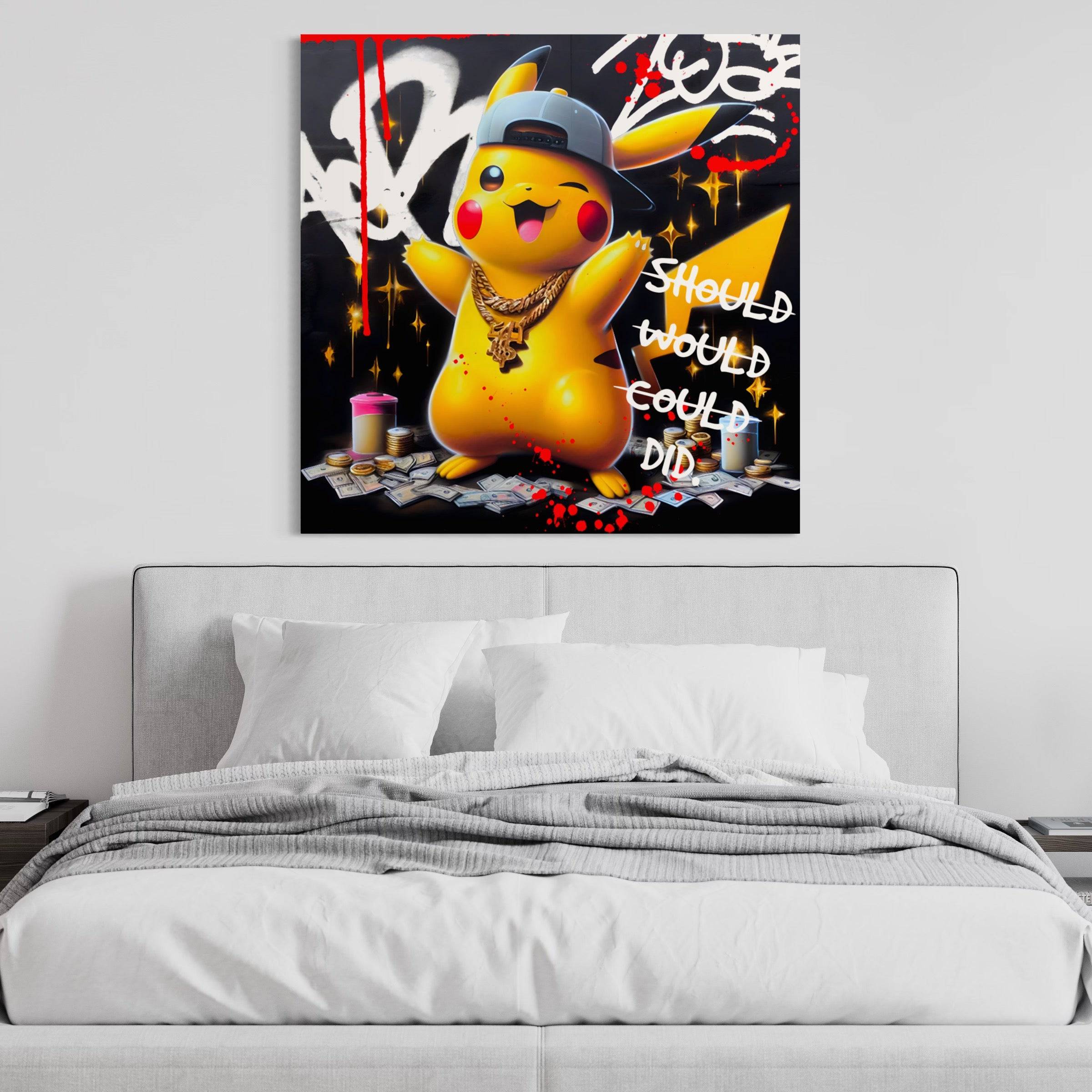 Pikachu - Tableau Pop Art - Pokemon - Fabulartz.fr 