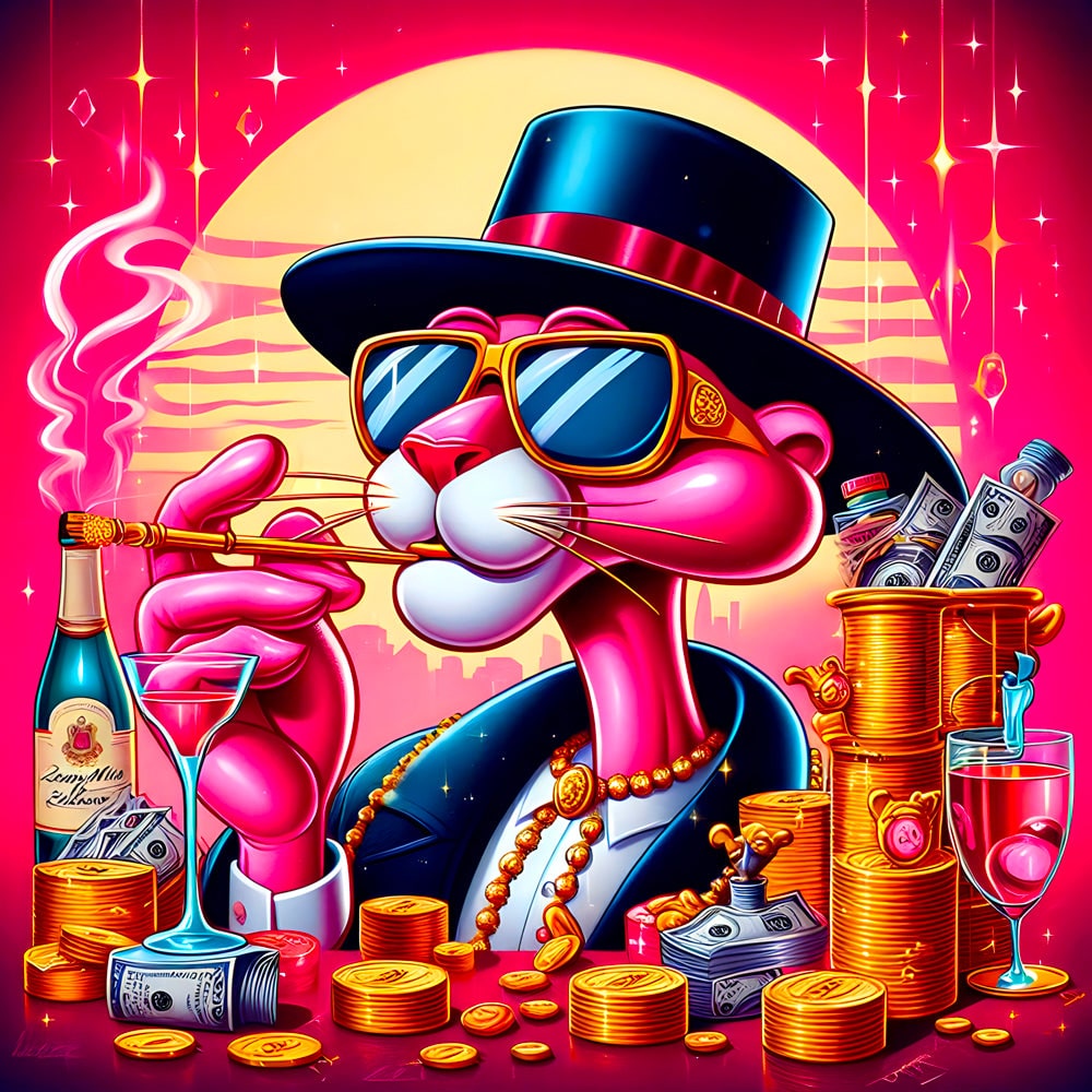 Pink Panther Cocktail - Tableau Pop Art - Fabulartz.fr