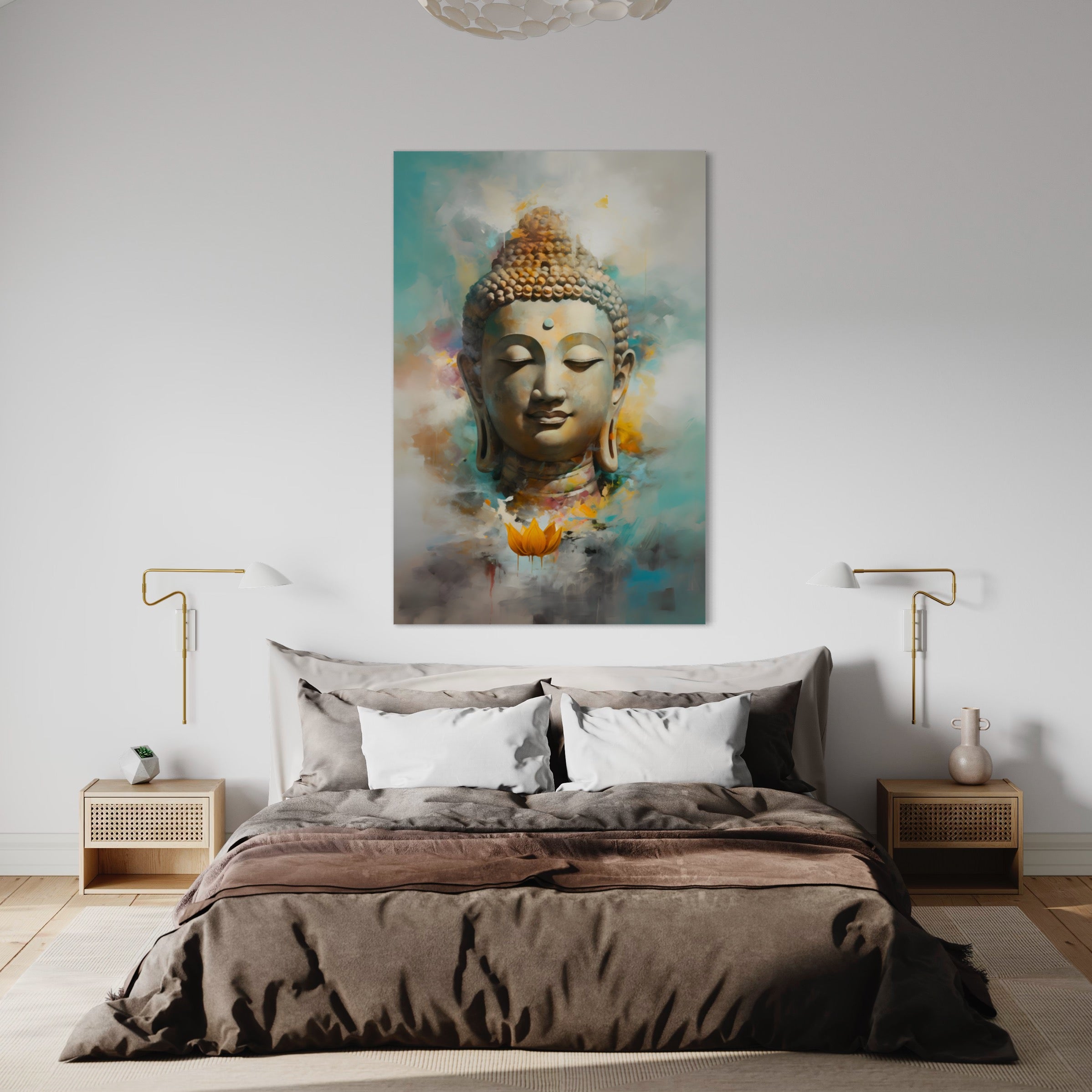 Portrait Bouddha Zen - Tableau Design pour Chambre Paisible - Fabulartz.fr