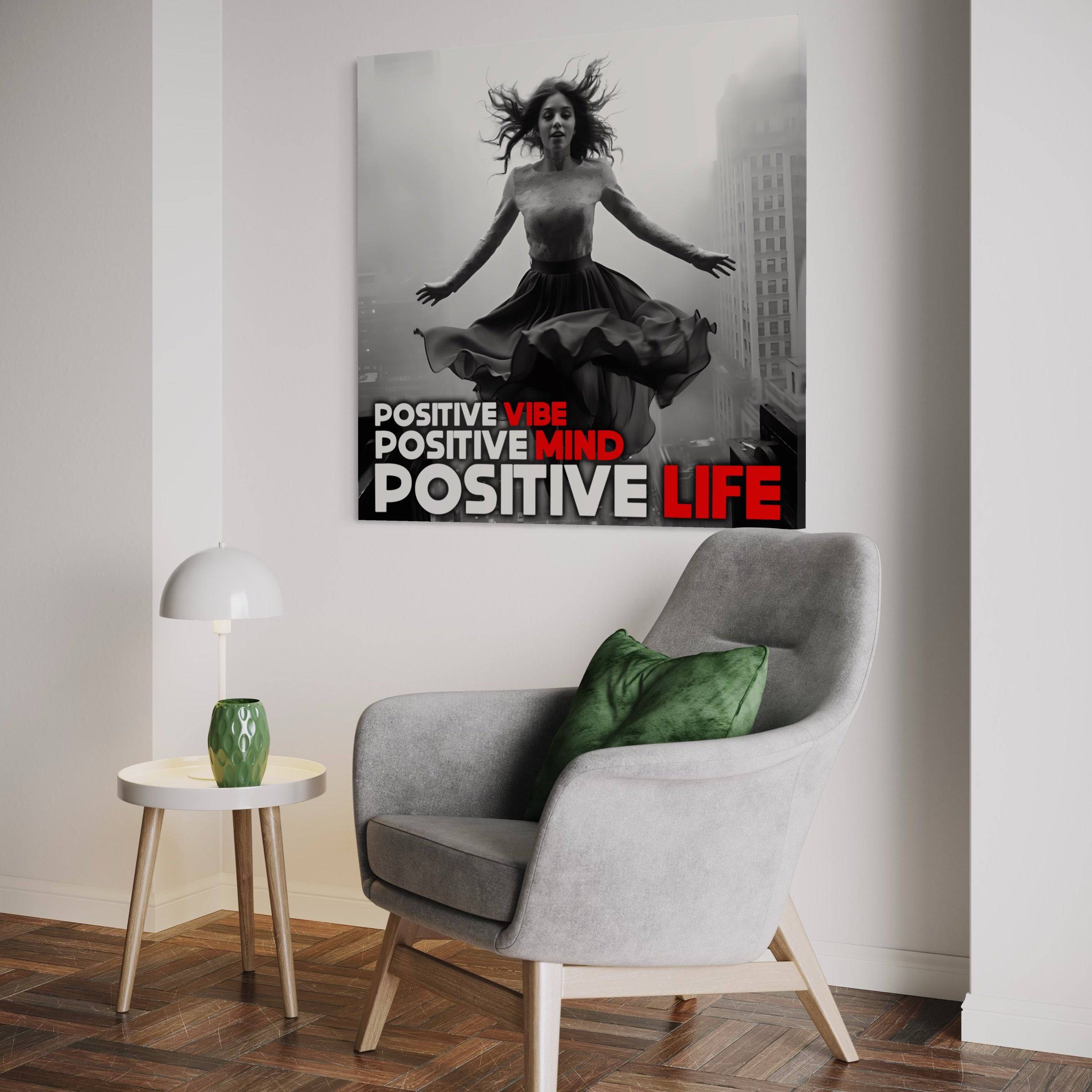 Positive Vibe Mind and Life | Tableau Femme Motivation - Fabulartz.fr
