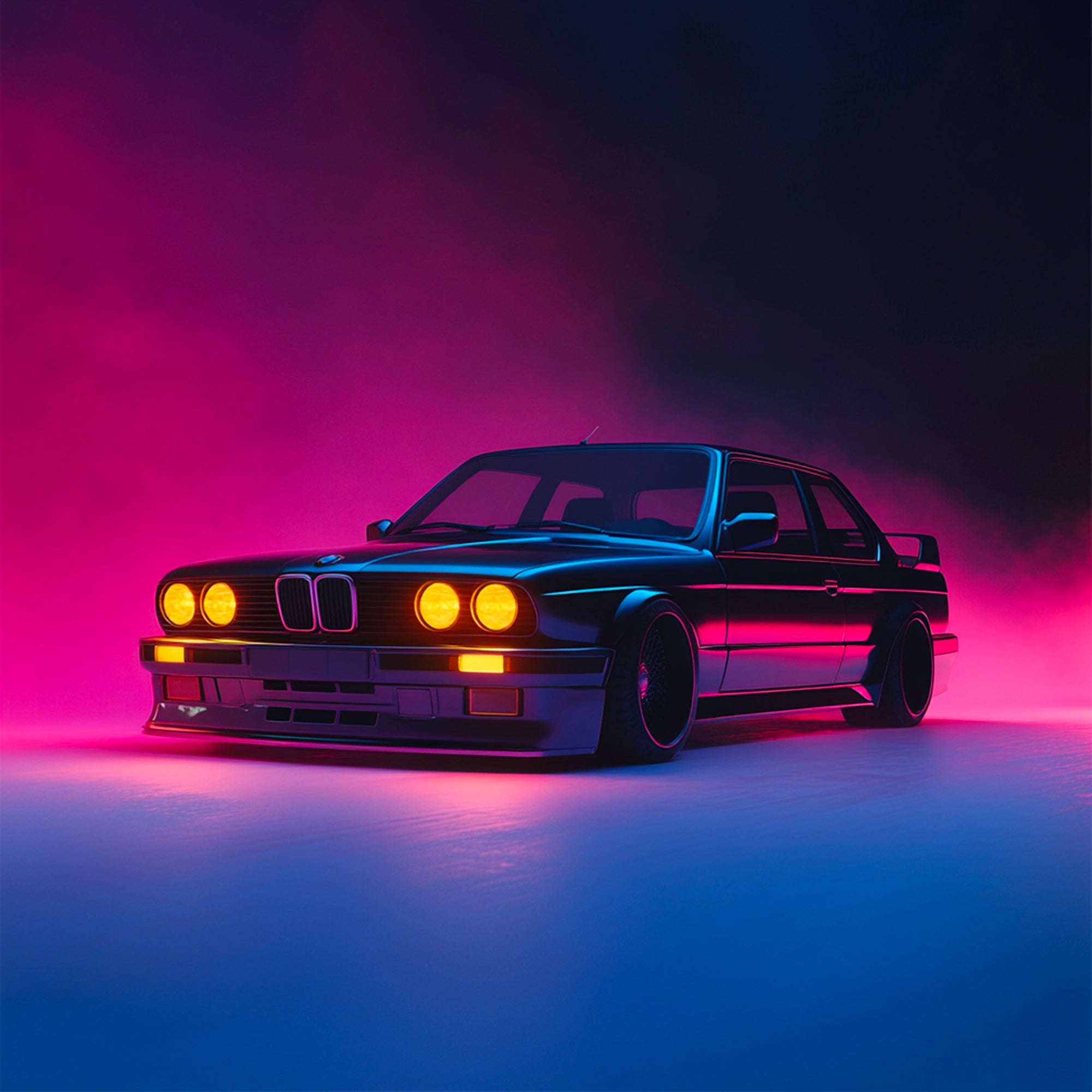 Tableau BMW Noir Violet - Décoration Murale Design - Fabulartz.fr