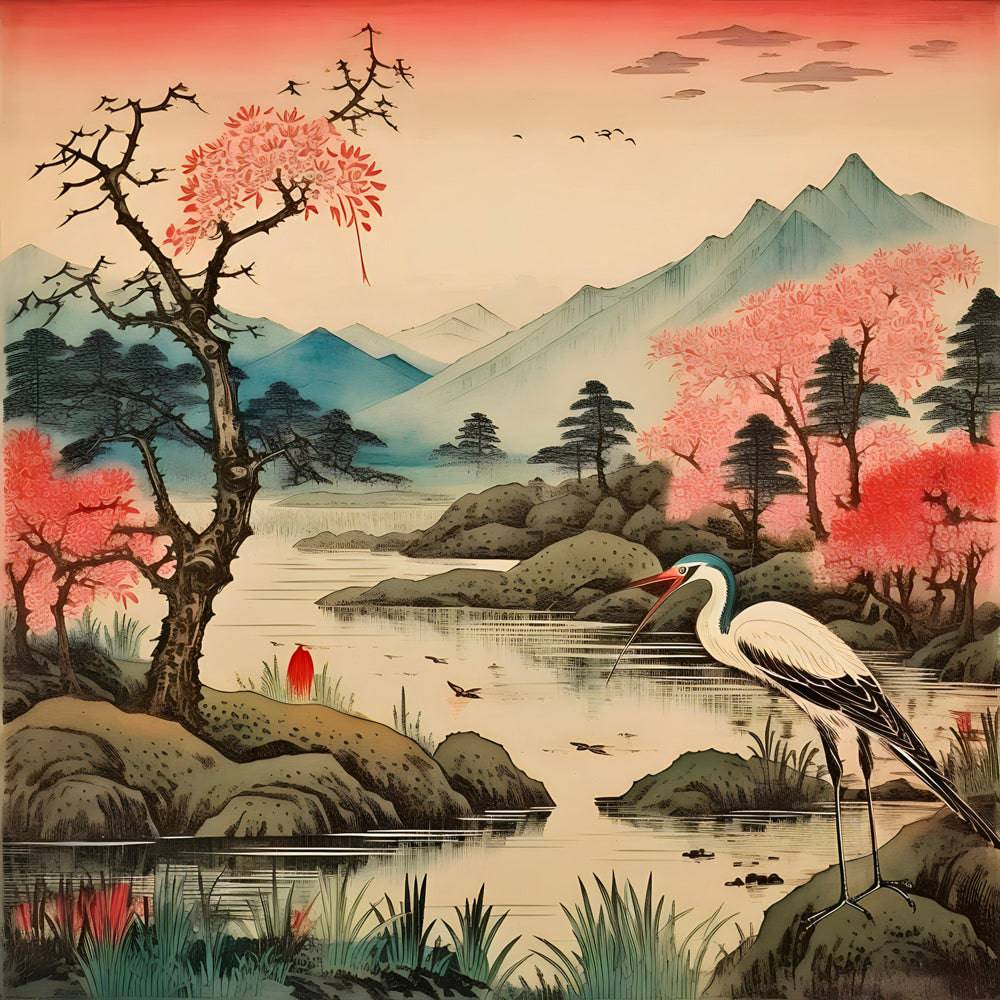 Reflet de Printemps - Tableau Japonais - Fabulartz.fr