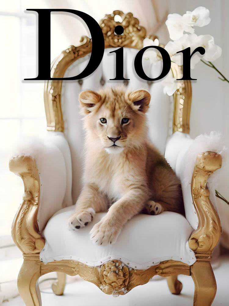 Regal Majesty - Tableau Luxe Dior Lion - Fabulartz.fr 