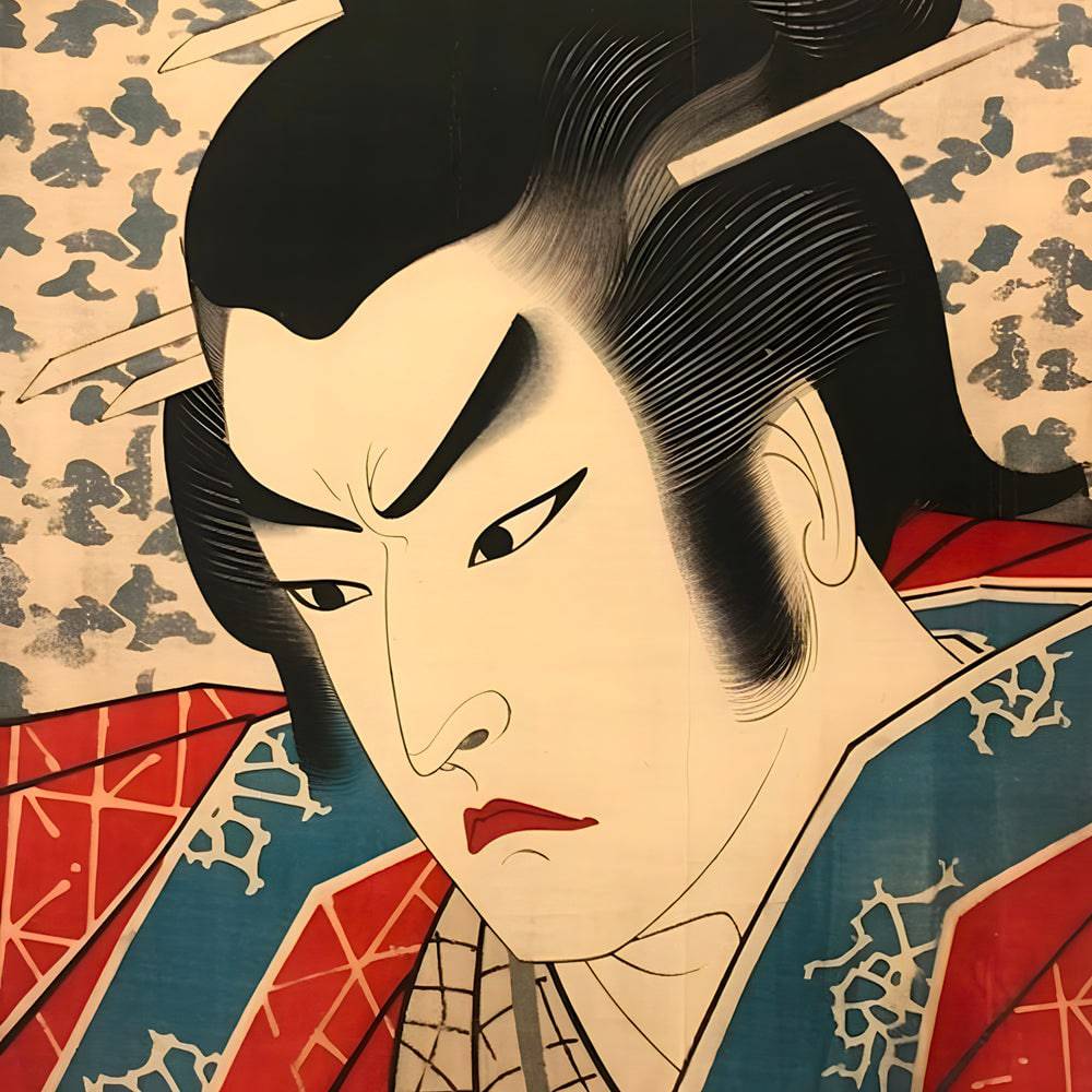 Regard de Kabuki - Tableau Japonais - Fabulartz.fr 