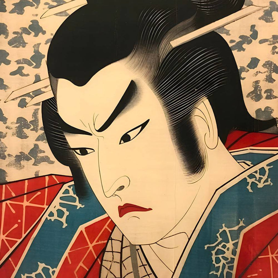 Quadro giapponese Regard De Kabuki - Decorazione murale teatrale