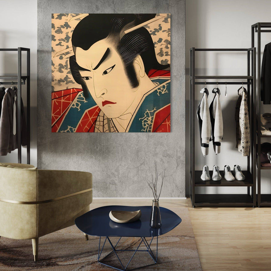 Quadro giapponese Regard De Kabuki - Decorazione murale teatrale