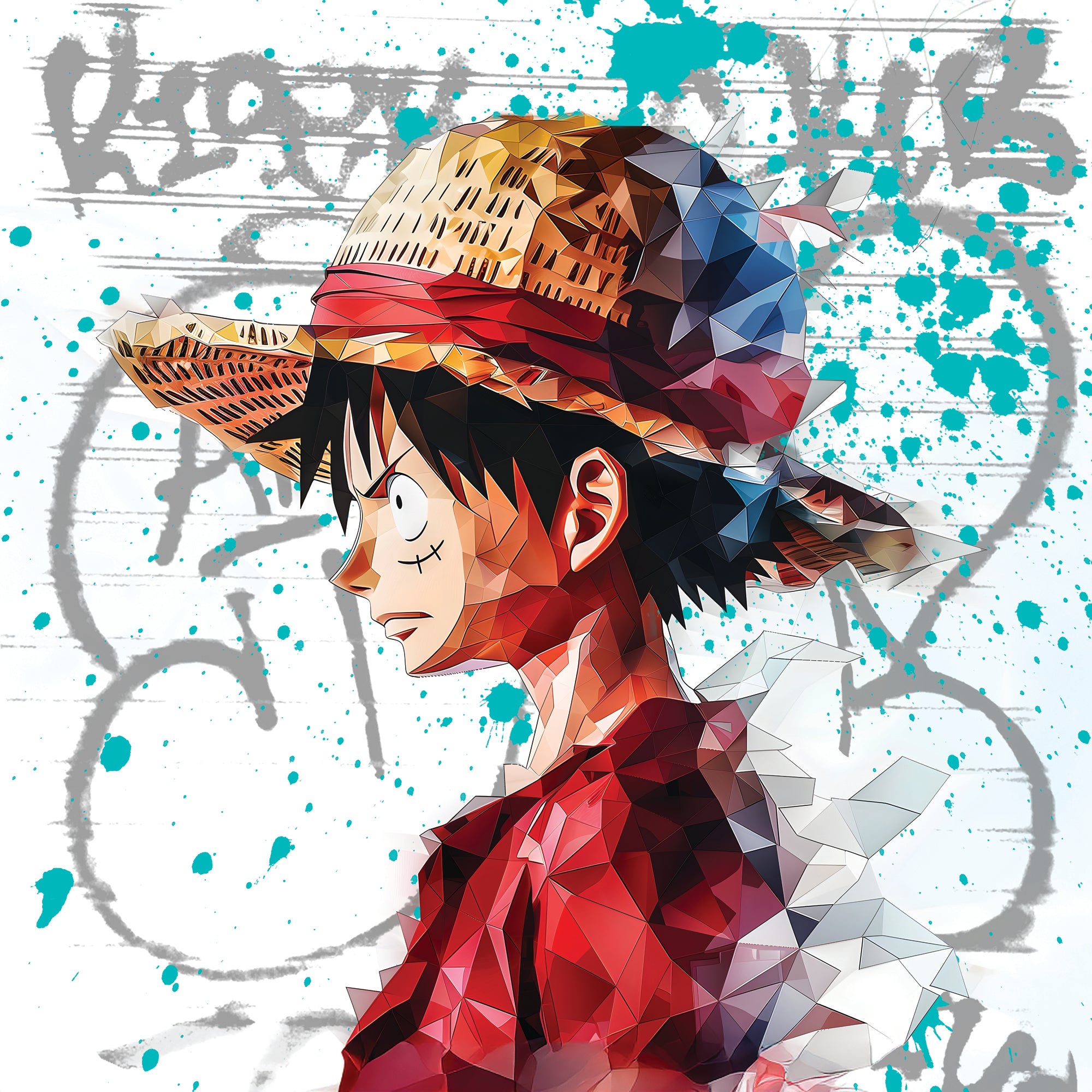 Tableau One Piece Luffy Profil Artistique - Décoration Murale - Fabulartz.fr