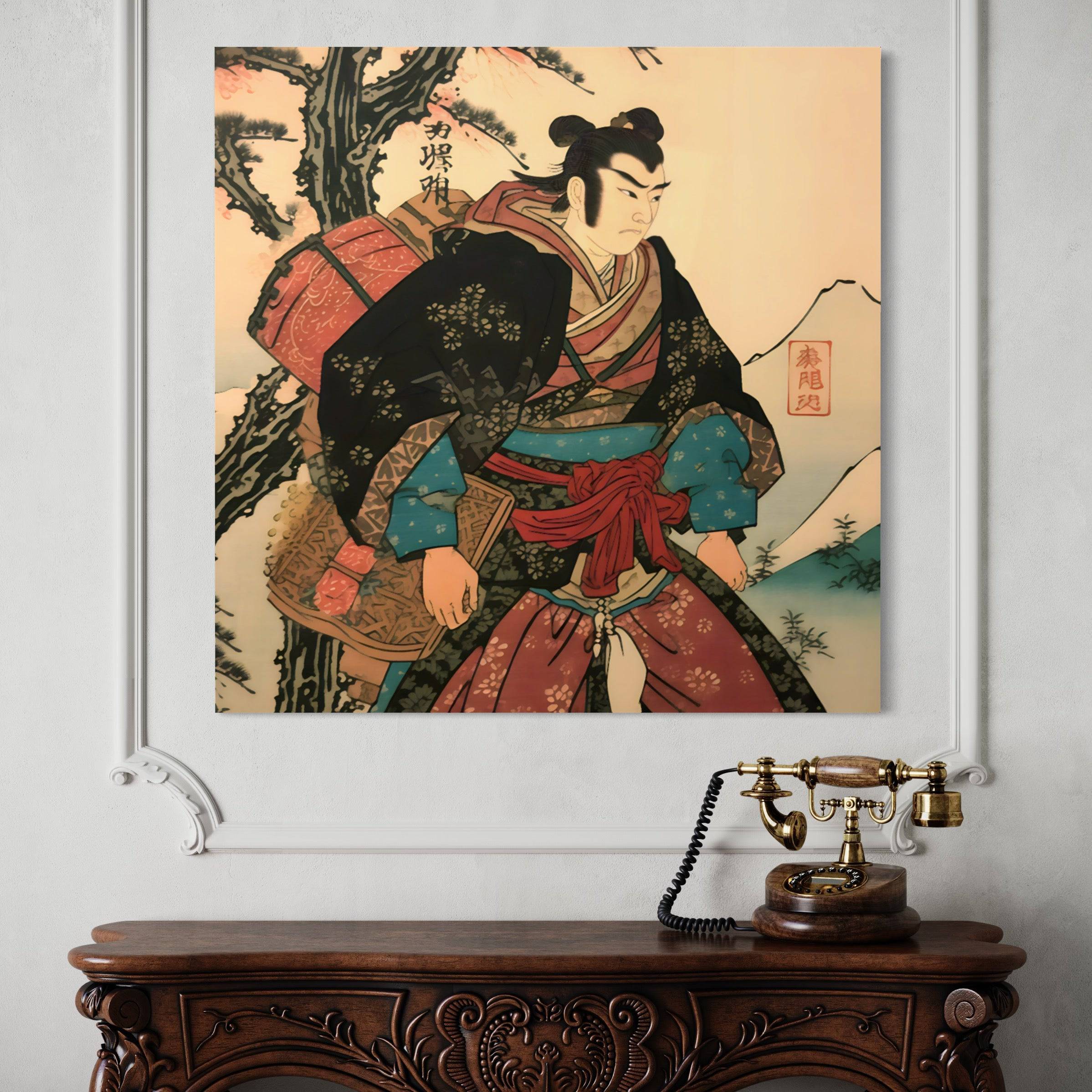 Samouraï en Pensée - Tableau Japonais - Fabulartz.fr 