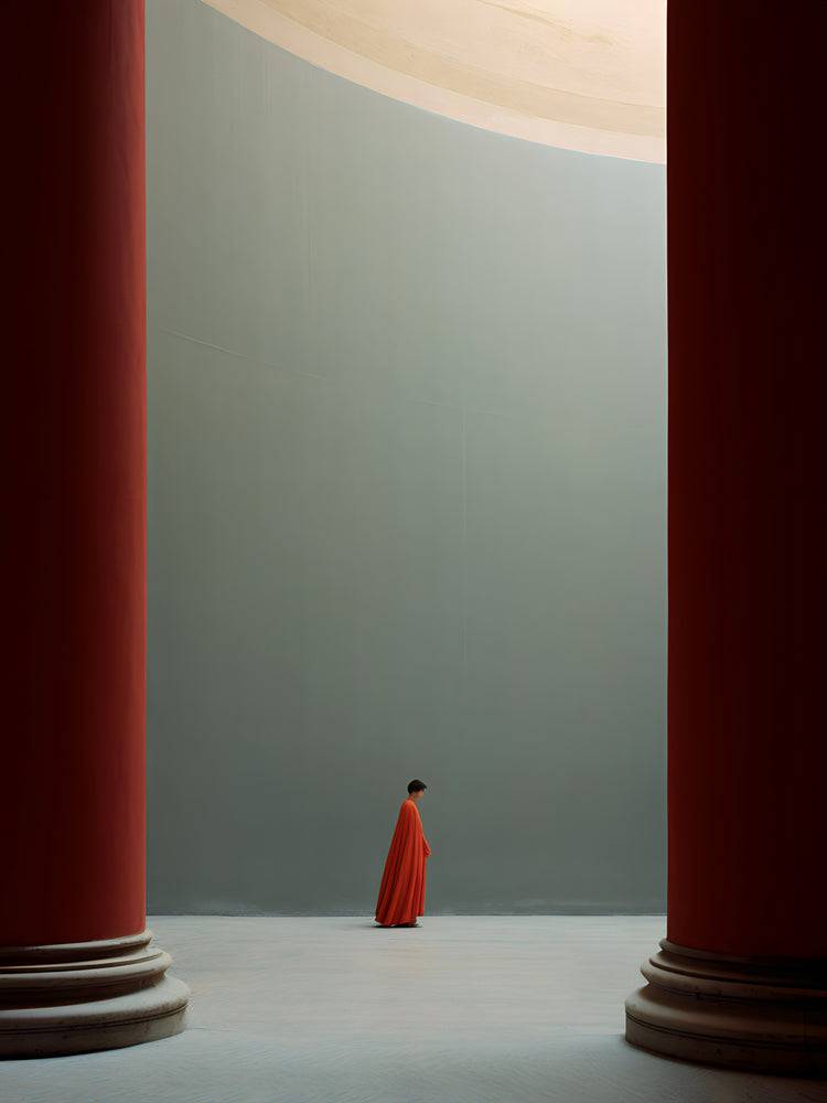 Serene Presence - Tableau de Moine Bouddhiste - Fabulartz.fr