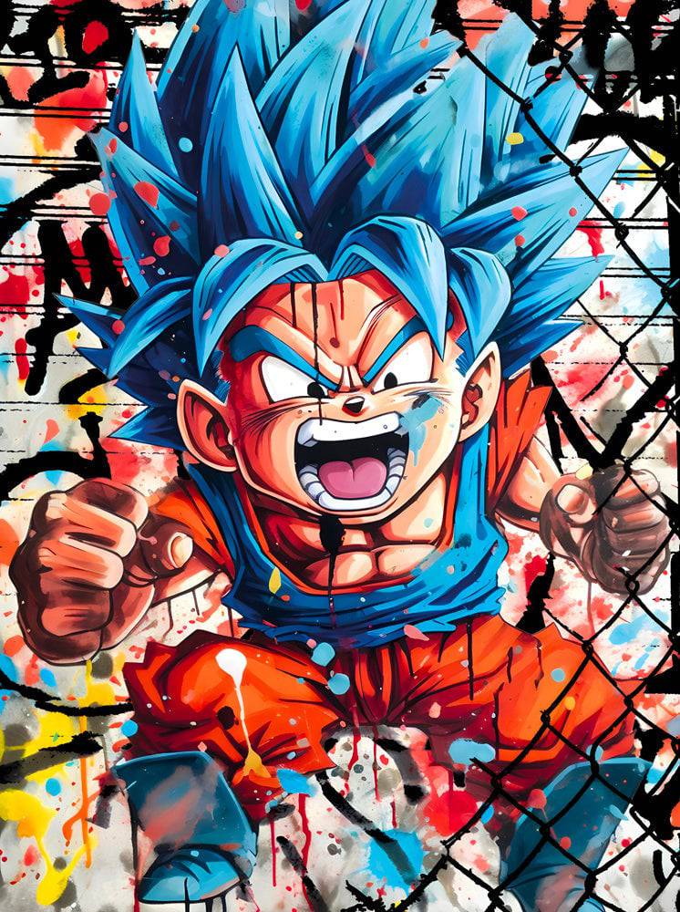 Son Gohan Blue - Tableau Pop Art - Fabulartz.fr 