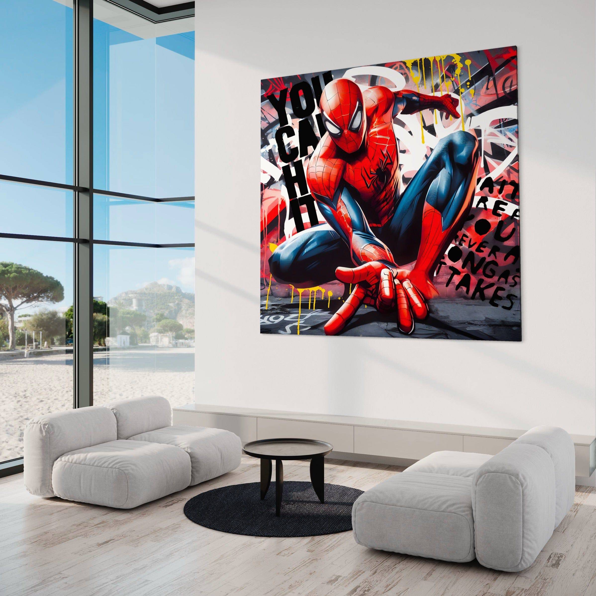 Tableau Spiderman en Action - Décoration Murale Urbaine - Fabulartz.fr