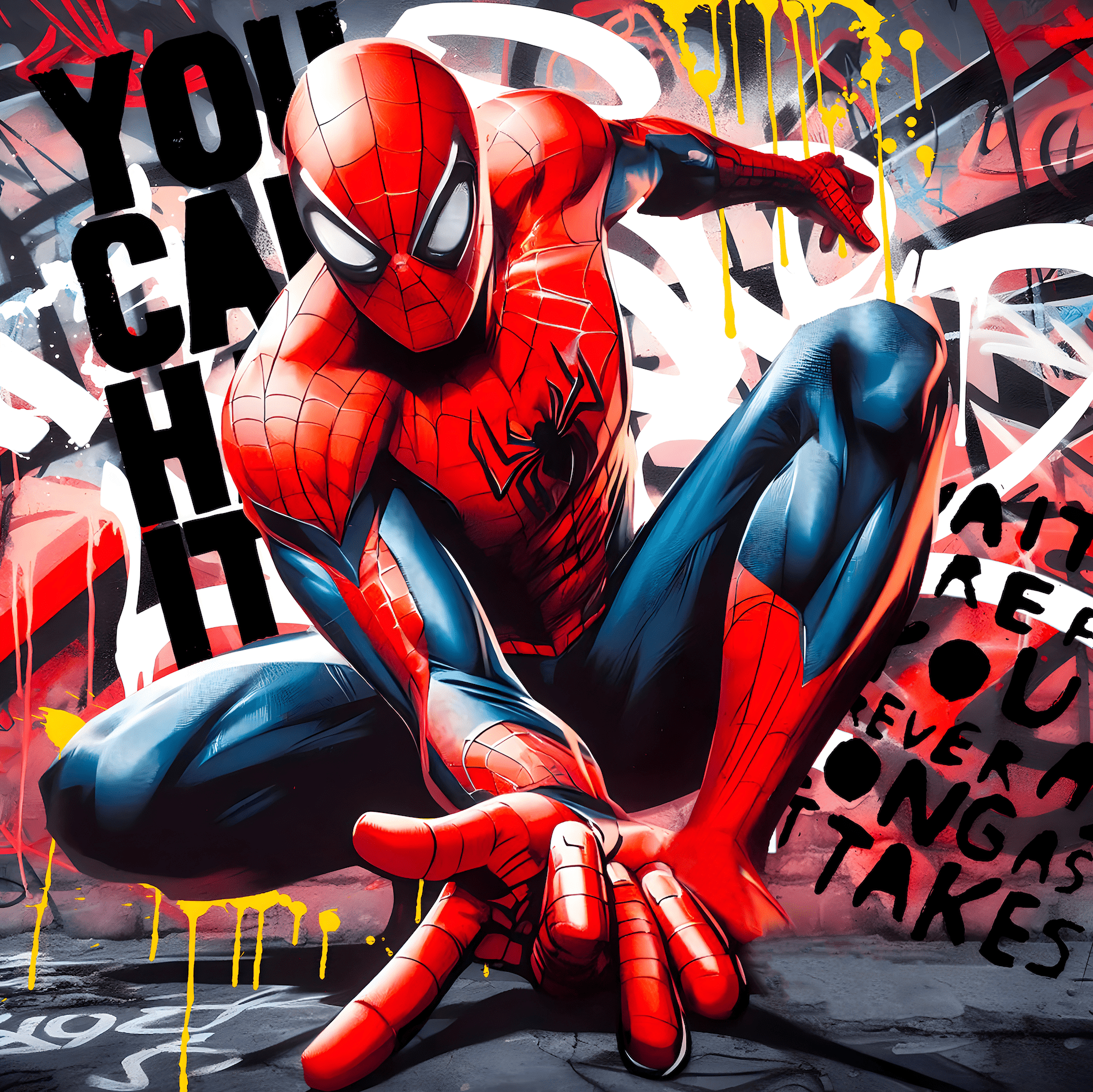 Tableau Spiderman en Action - Décoration Murale Urbaine - Fabulartz.fr