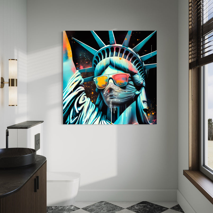 Tableau Pop Art Statue de la Liberté - Décoration Murale Design