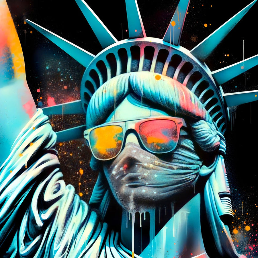 Tableau Pop Art Statue de la Liberté - Décoration Murale Design