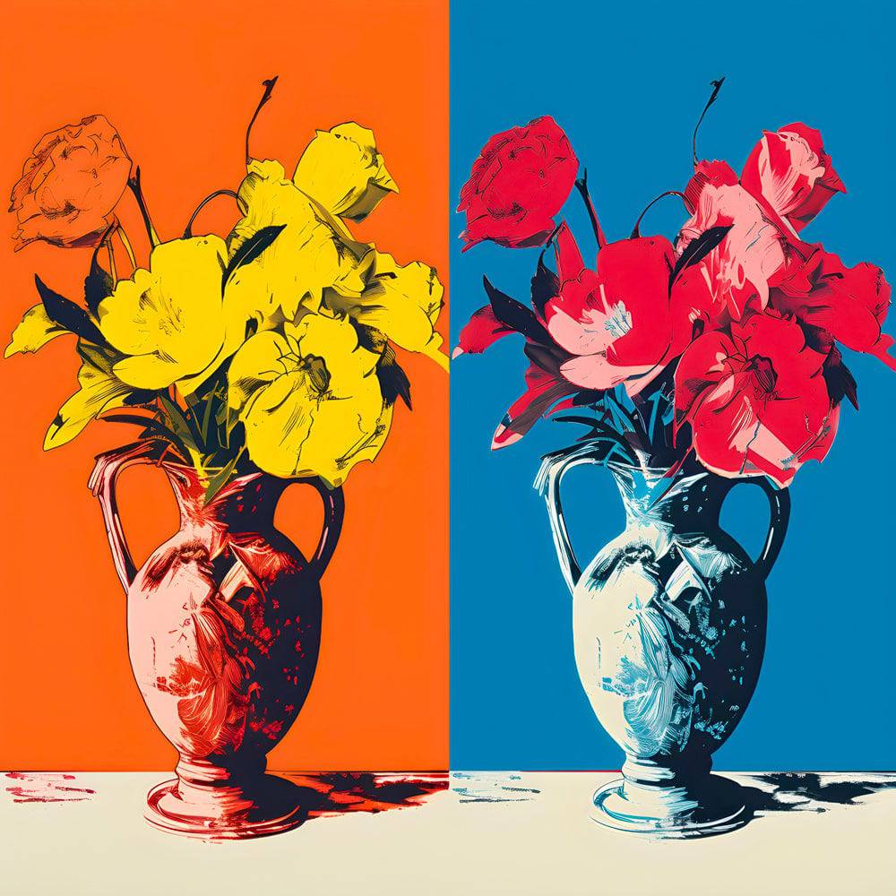 Still life | Tableau Fleur Pop Art - Fabulartz.fr 