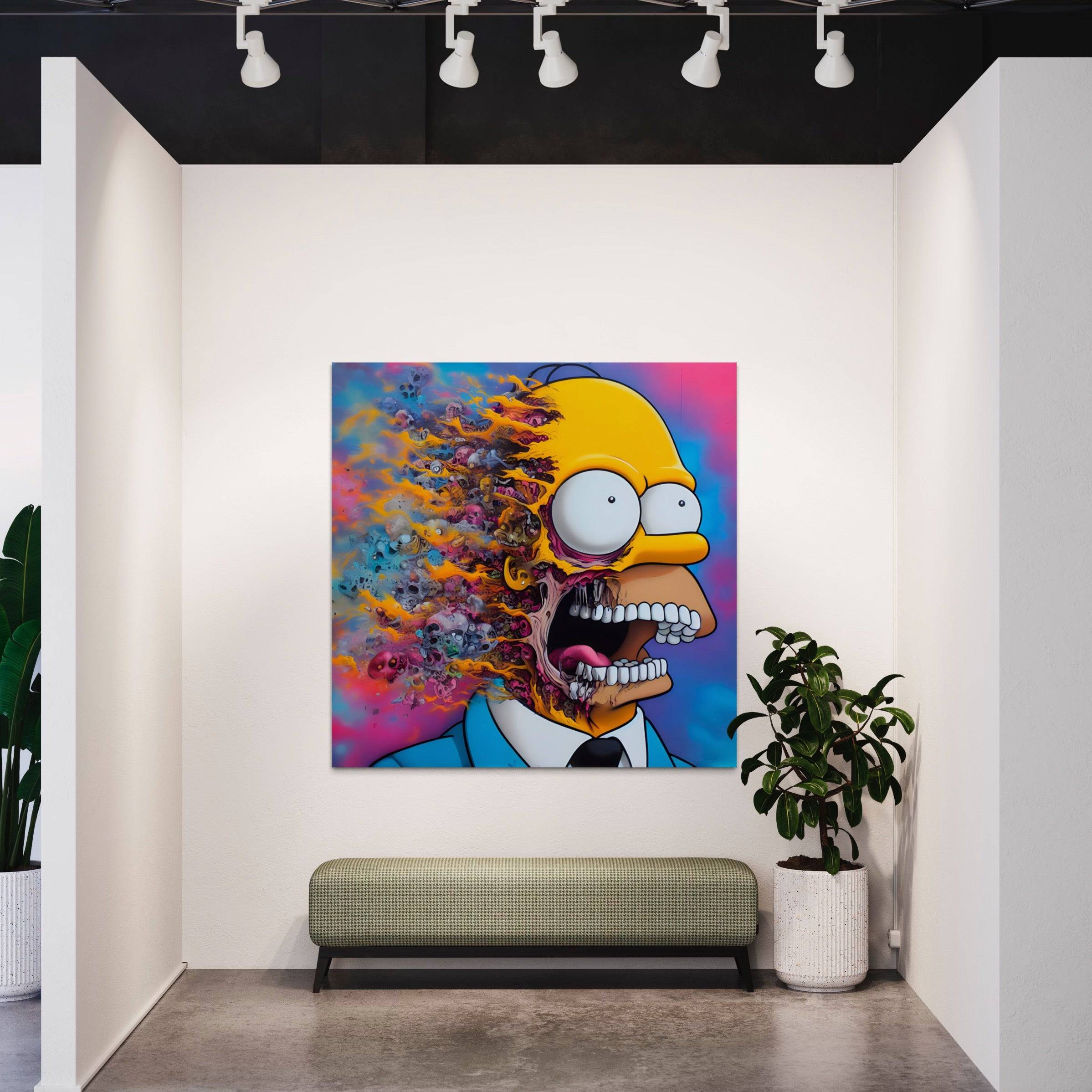 Tableau Simpson - Homer Fusion Street Art - Décoration Murale Design - Fabulartz.fr