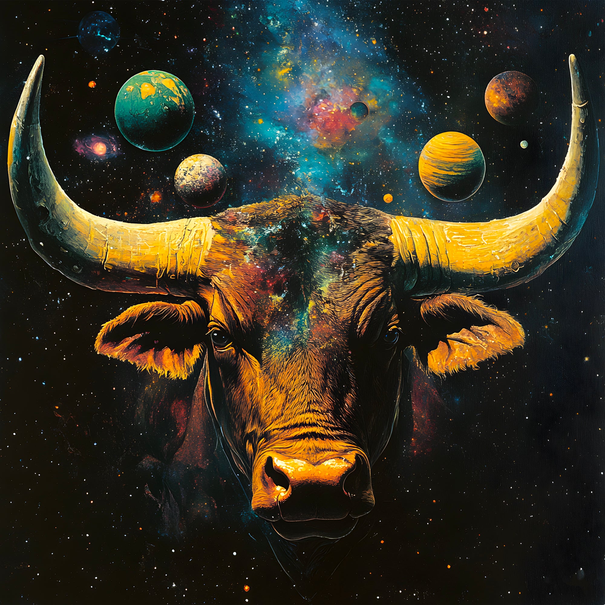 Tableau Signe Astrologique Taureau - Déco Murale Design - Fabulartz.fr