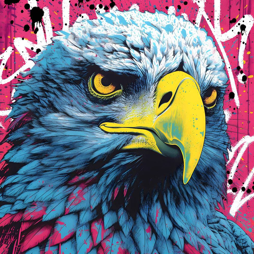 Tableau Aigle Pop Art - Cadre Déco Moderne - Fabulartz.fr