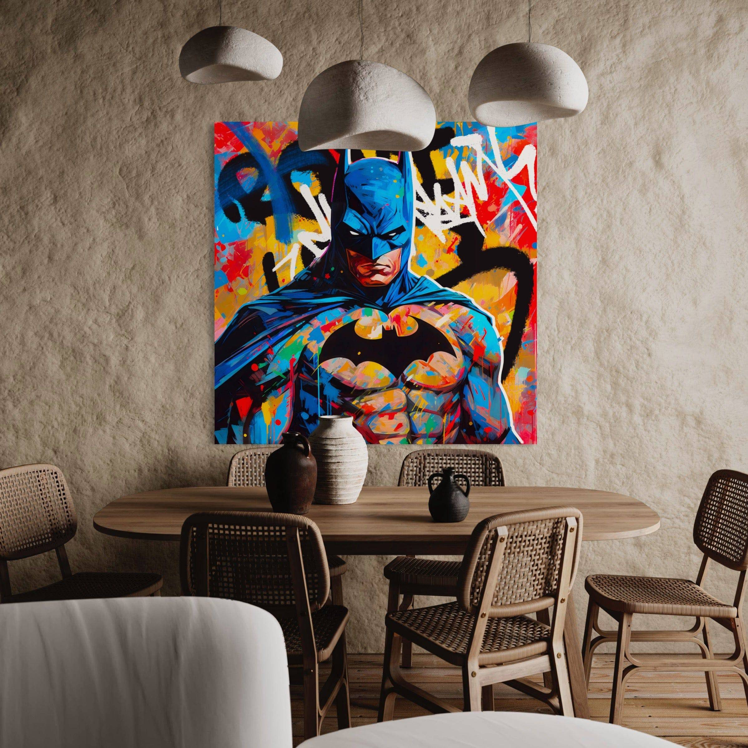 Tableau Batman Coloré - Pop art - Deco - Moderne - Fabulartz.fr 