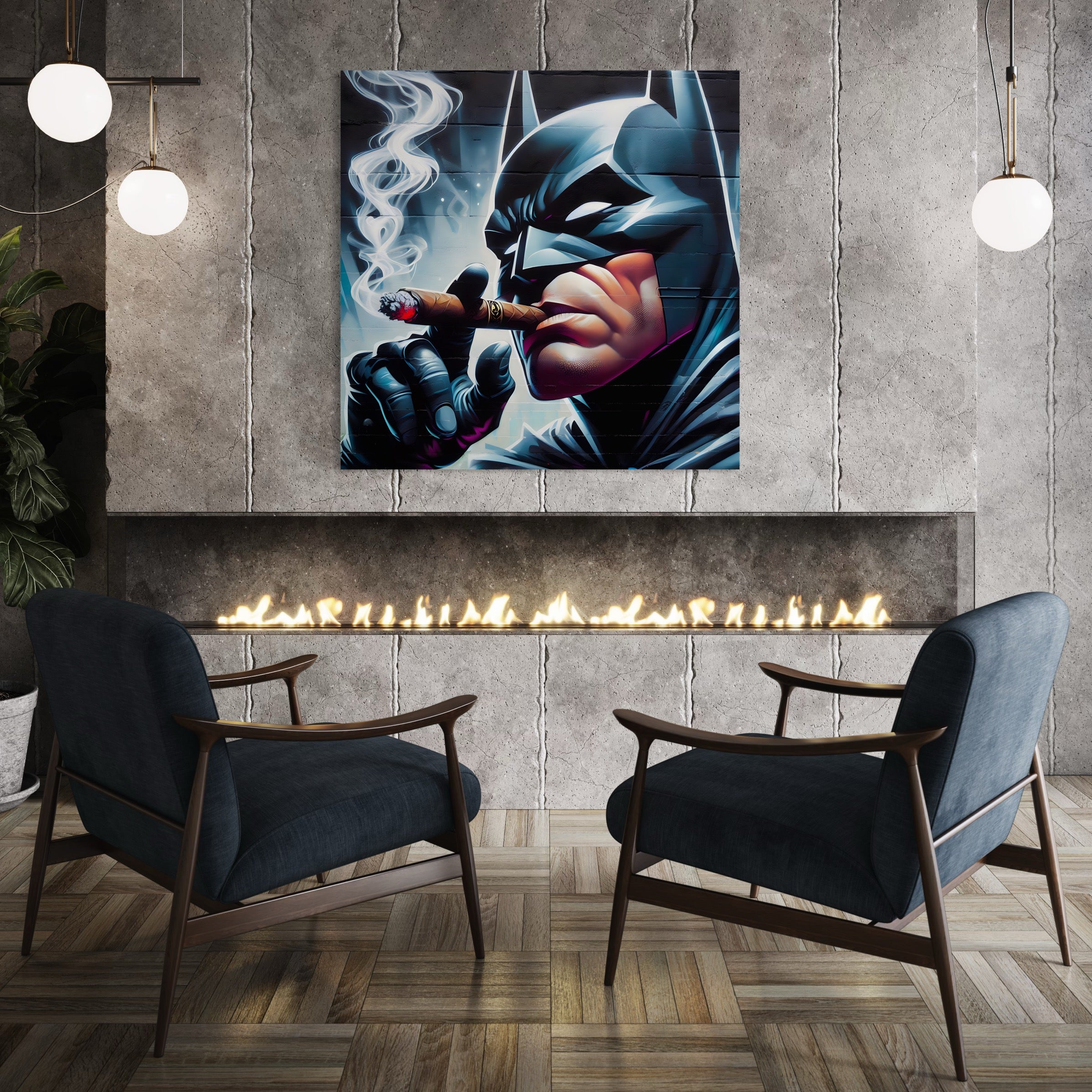 Tableau Batman Fumeur - Décoration Murale Élégante - Fabulartz.fr
