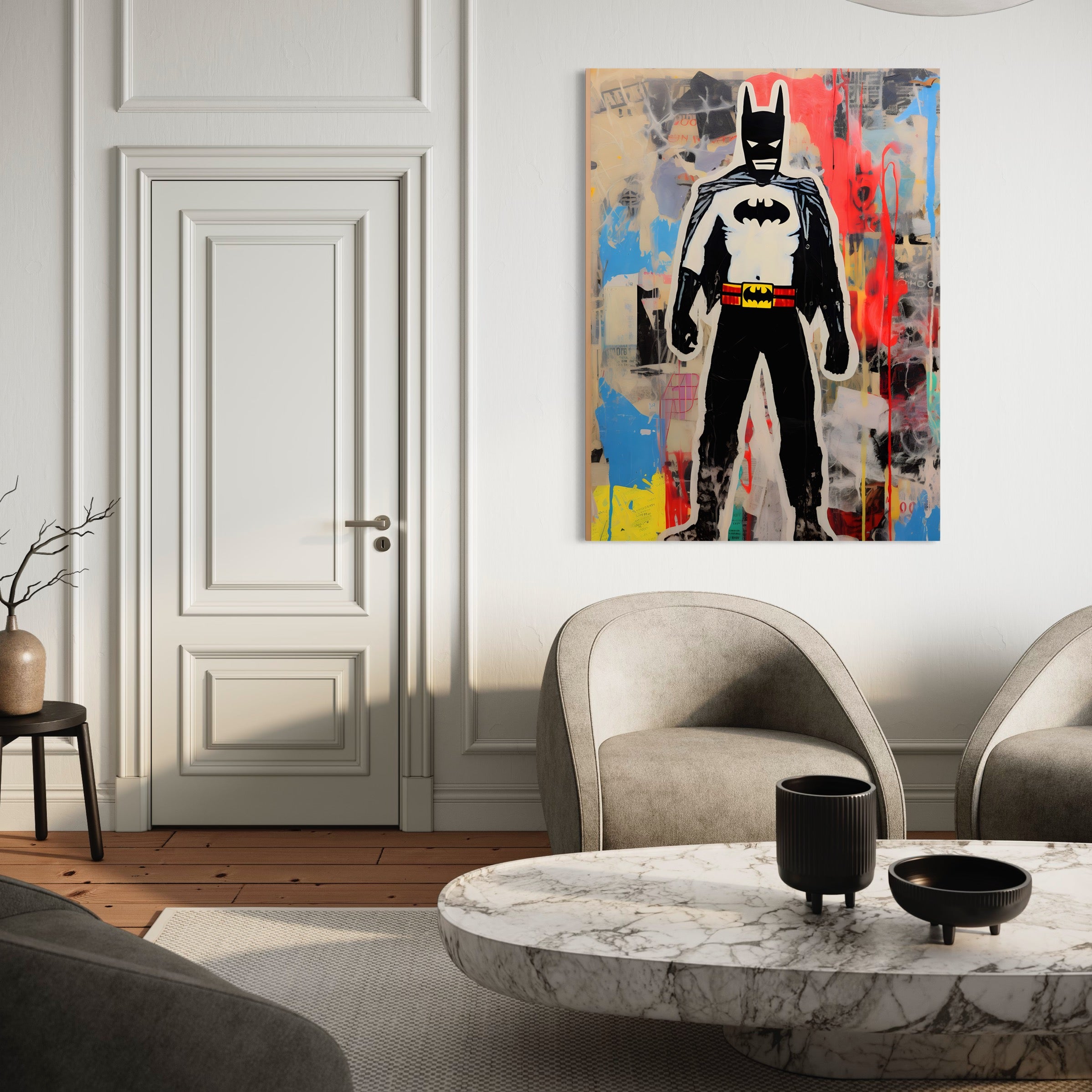 Tableau Batman Graffiti - Décoration Murale Moderne - Fabulartz.fr