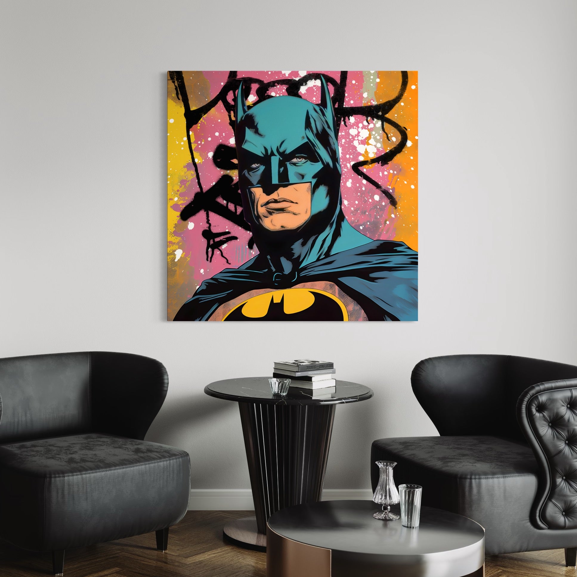 Tableau Batman Portrait Classique - Décoration Murale Iconique - Fabulartz.fr