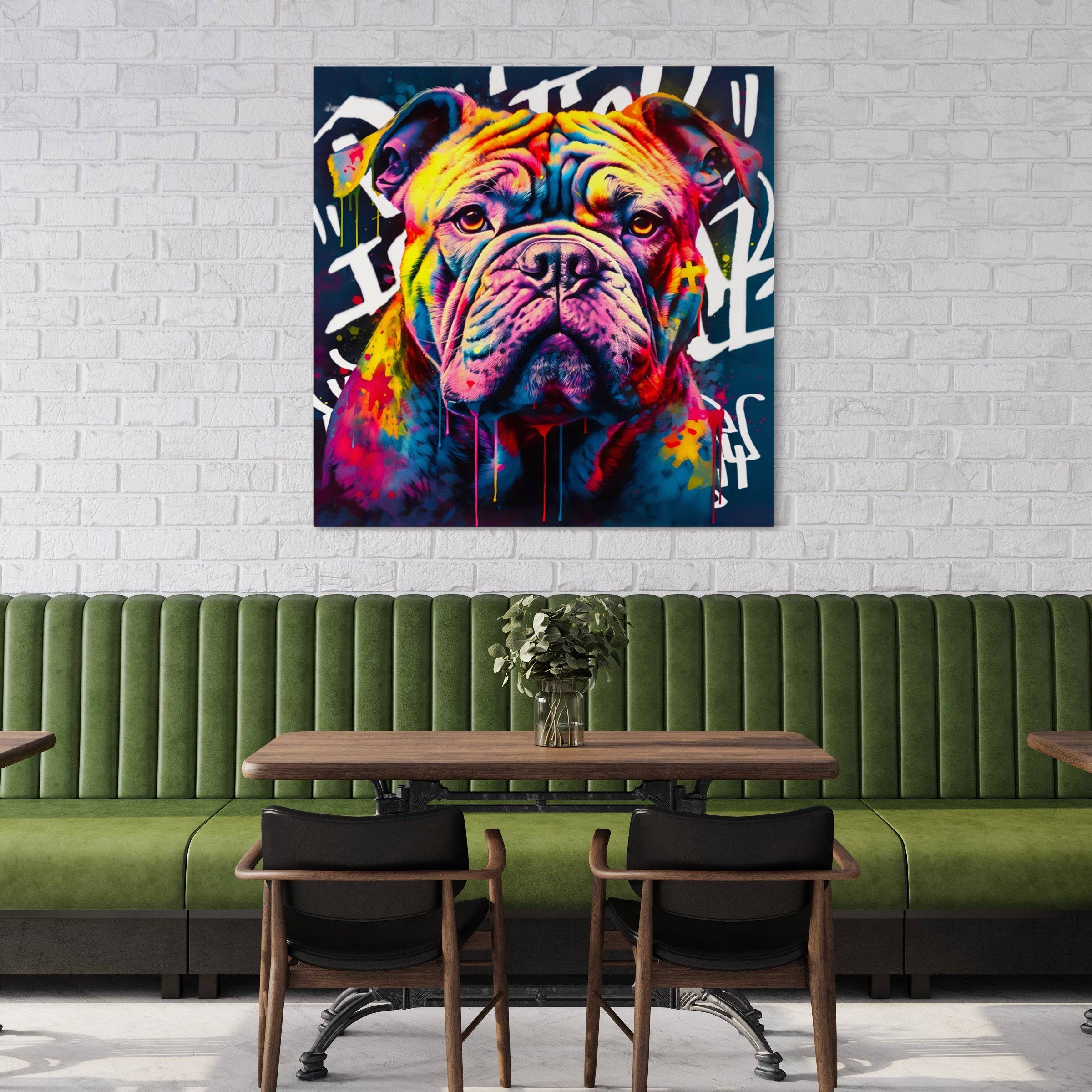 Tableau Bulldog Expressif - Deco & Design - Fabulartz.fr