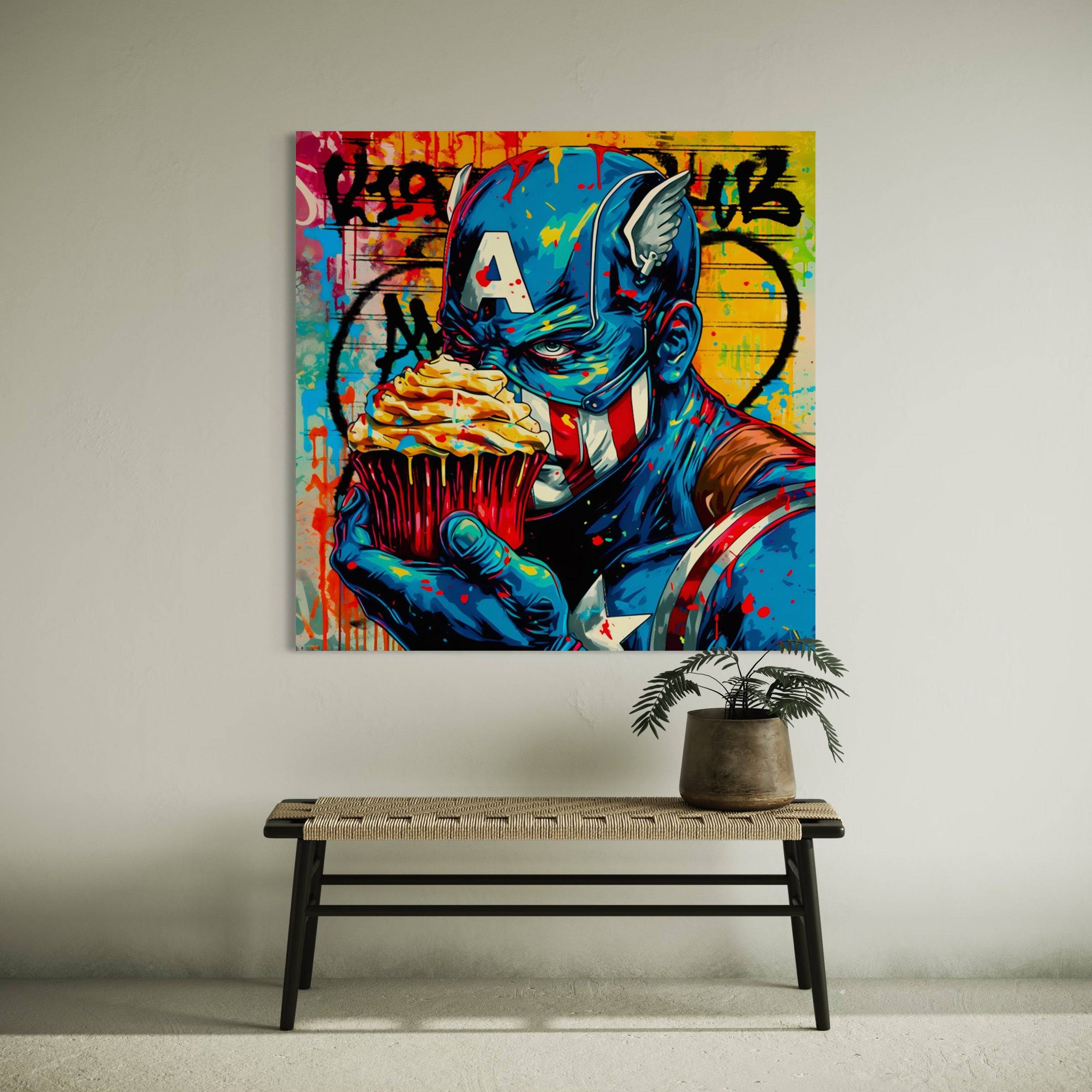 Tableau Captain America - Marvel - Déco - Moderne - Fabulartz.fr