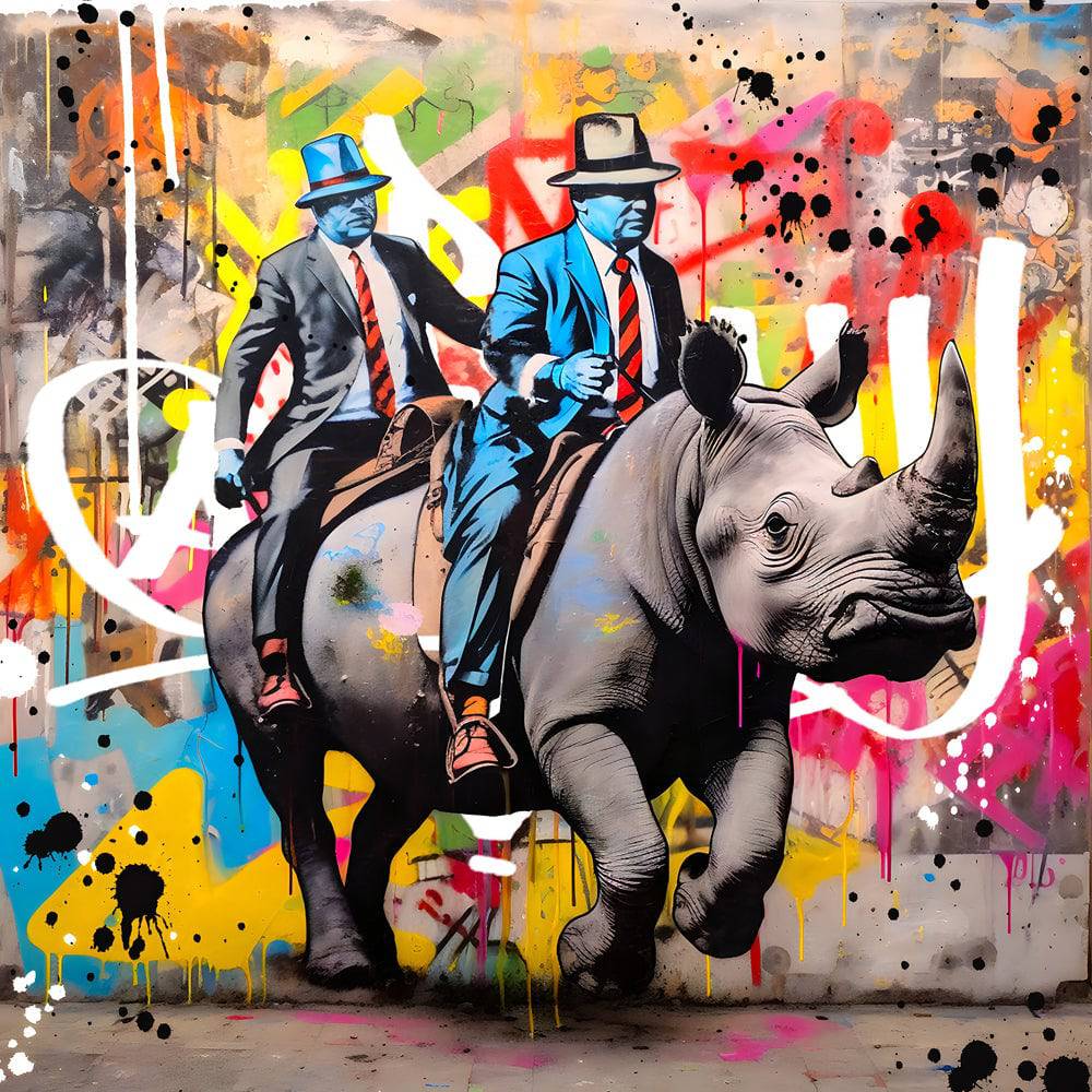 Tableau Carnaval d'Éléphant - Toile Moderne - Fabulartz.fr