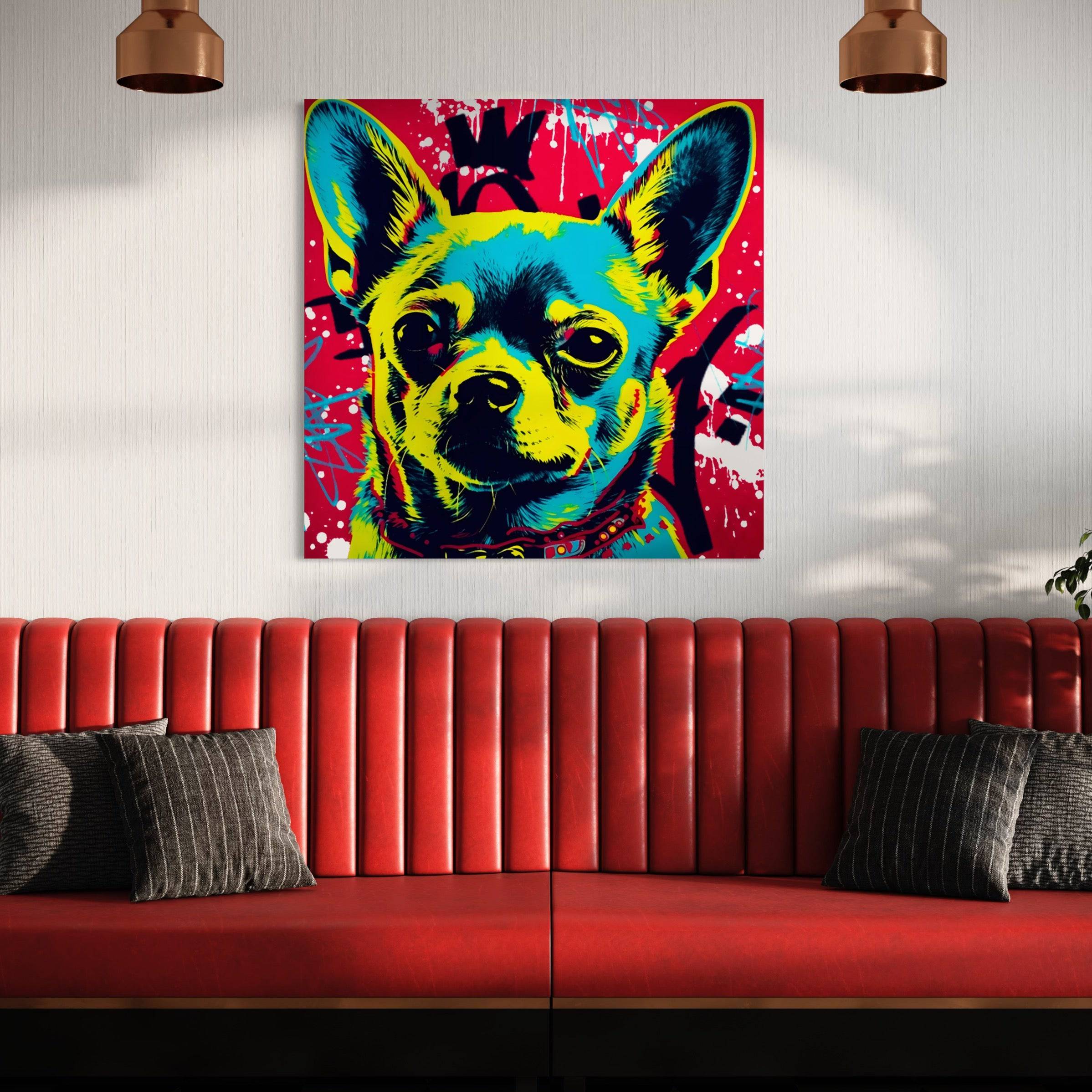 Tableau Chihuahua Pop Art - Toile Originale et Moderne - Fabulartz.fr