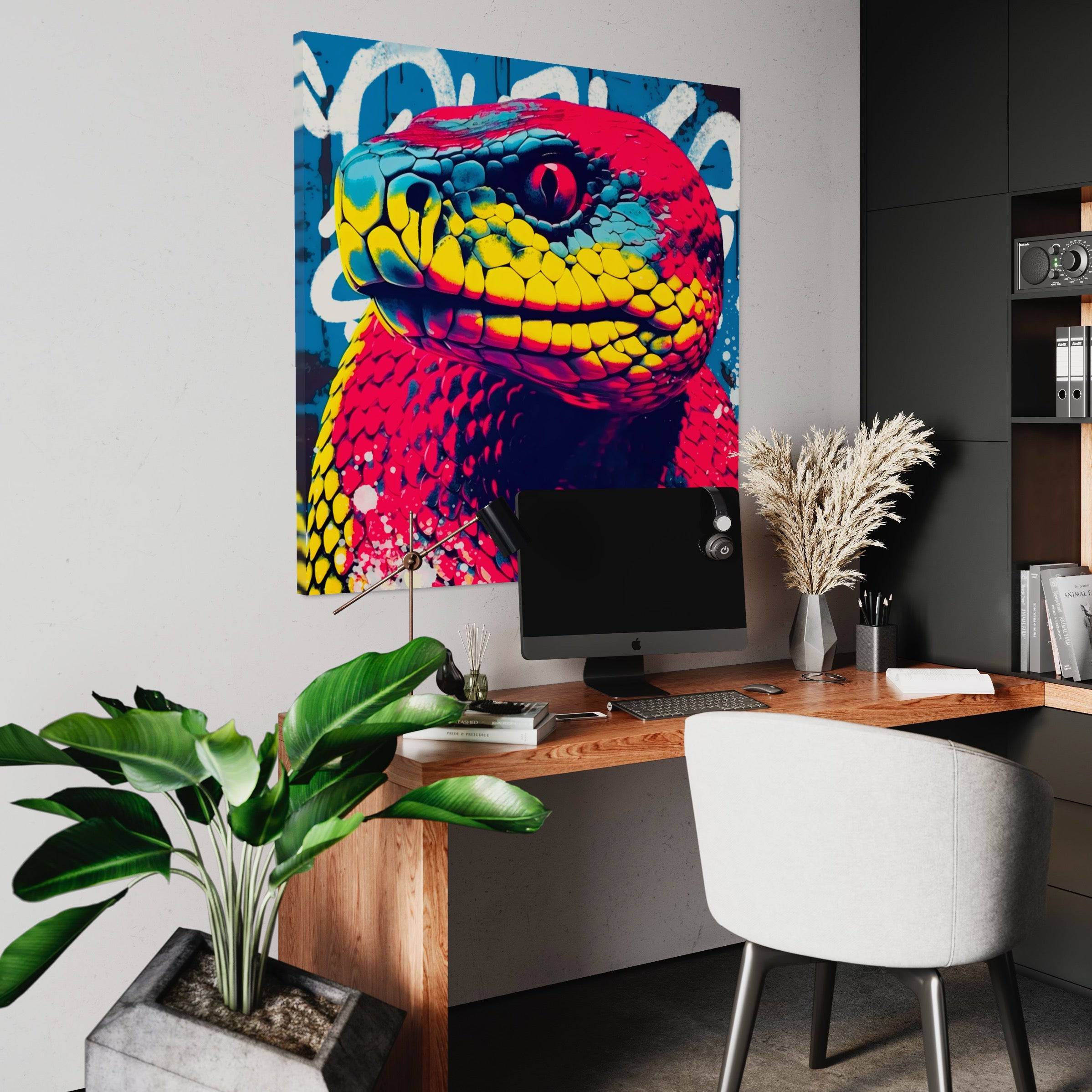 Tableau Coloré Serpent Pop Art - Fabulartz.fr