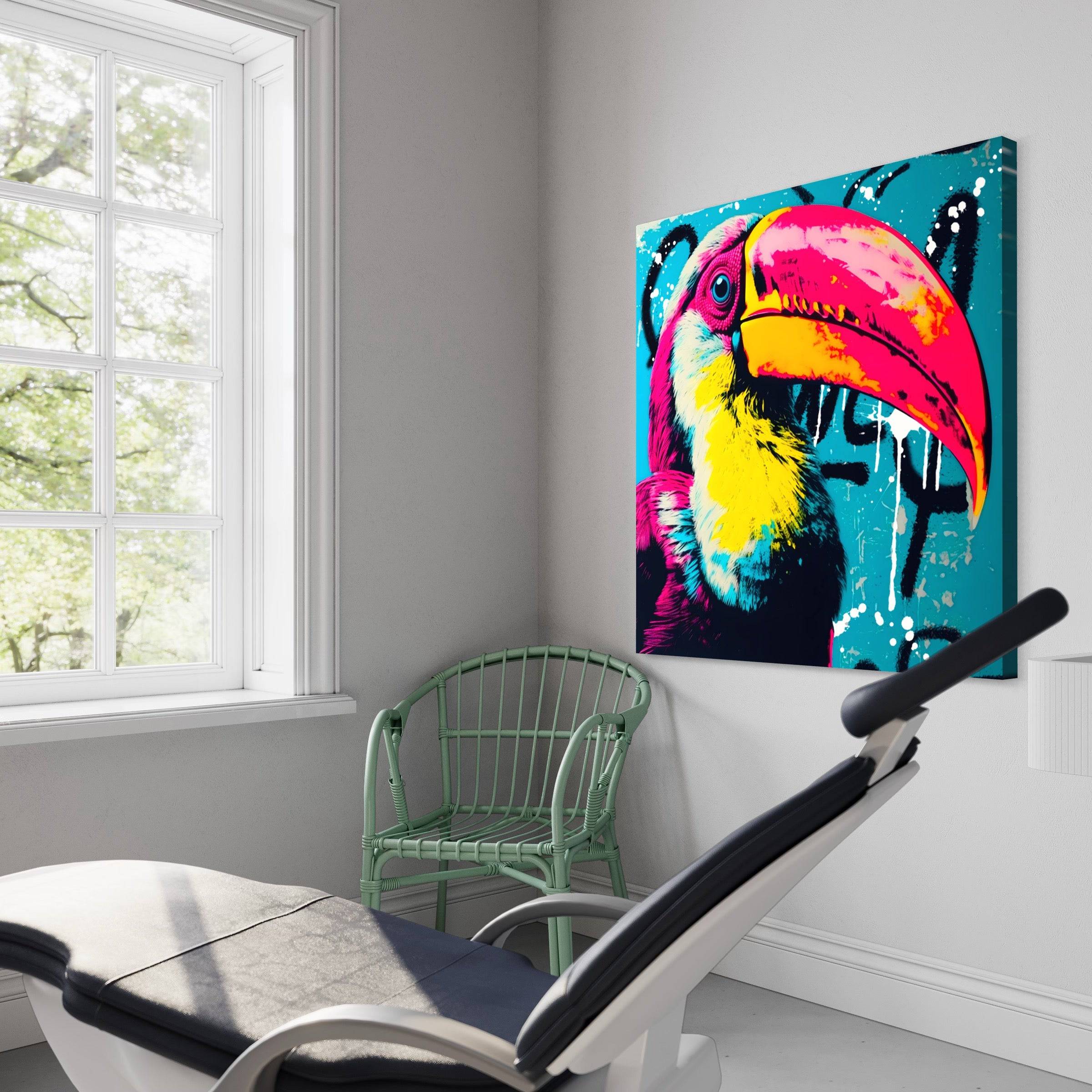 Tableau Coloré Toucan - Art Mural Moderne - Fabulartz.fr