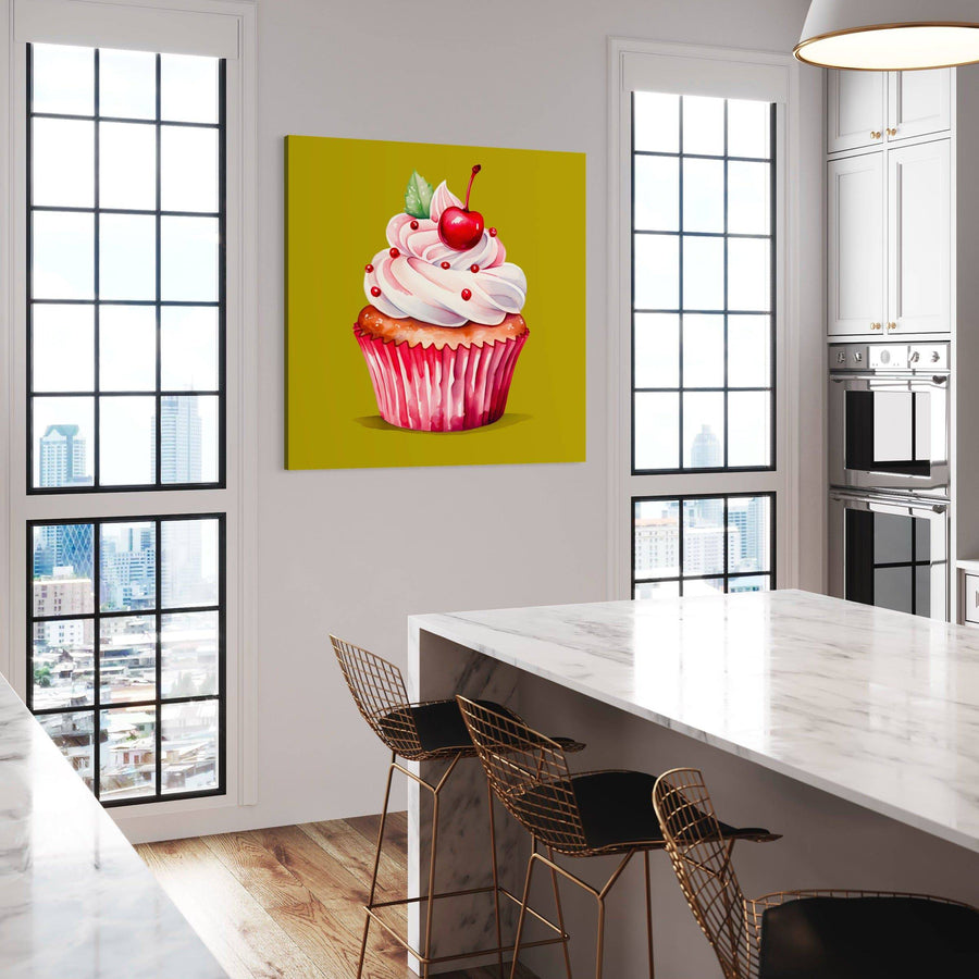 Table Cuisine "Cupcake à la Cerise" - Gourmet wall decor