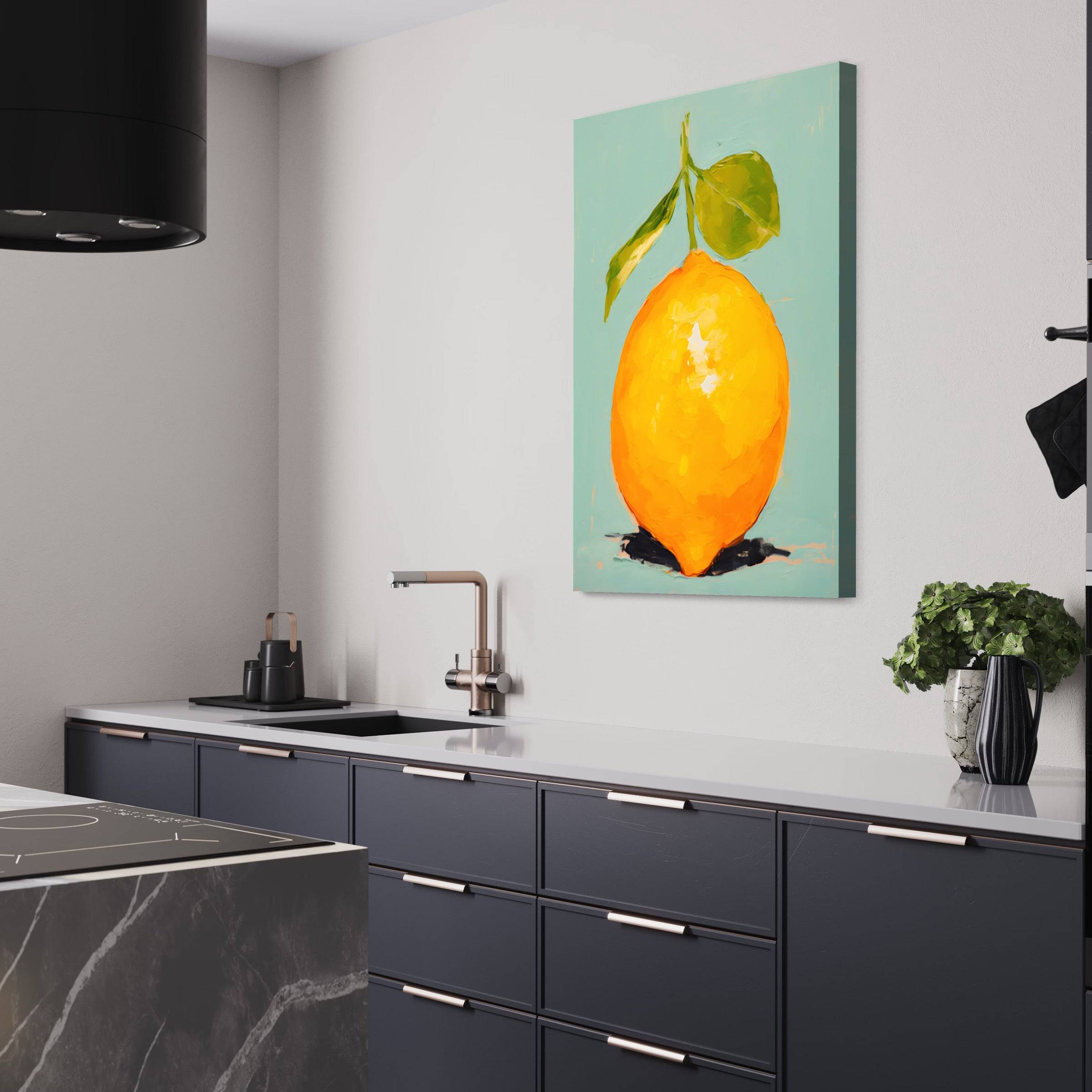 Tableau Cuisine Citron - Décoration Murale Lumineuse - Fabulartz.fr
