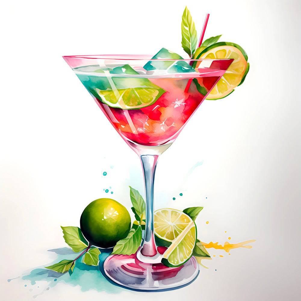 Tableau Cuisine Cocktail - Murale Déco Festive et Moderne - Fabulartz.fr